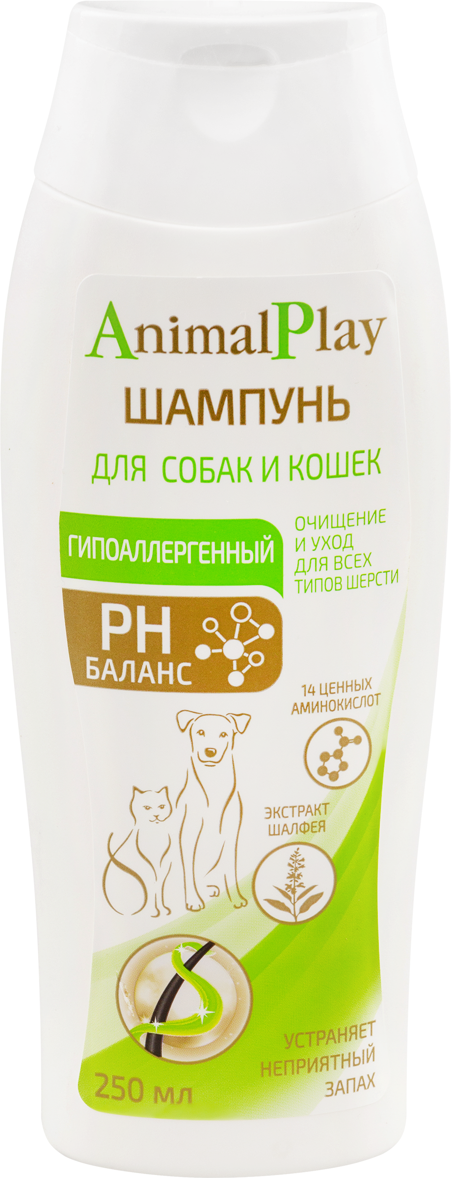 Изображение товара Гипоаллергенный шампунь для кошек и собак ANIMAL PLAY 250мл для чувствительной кожи