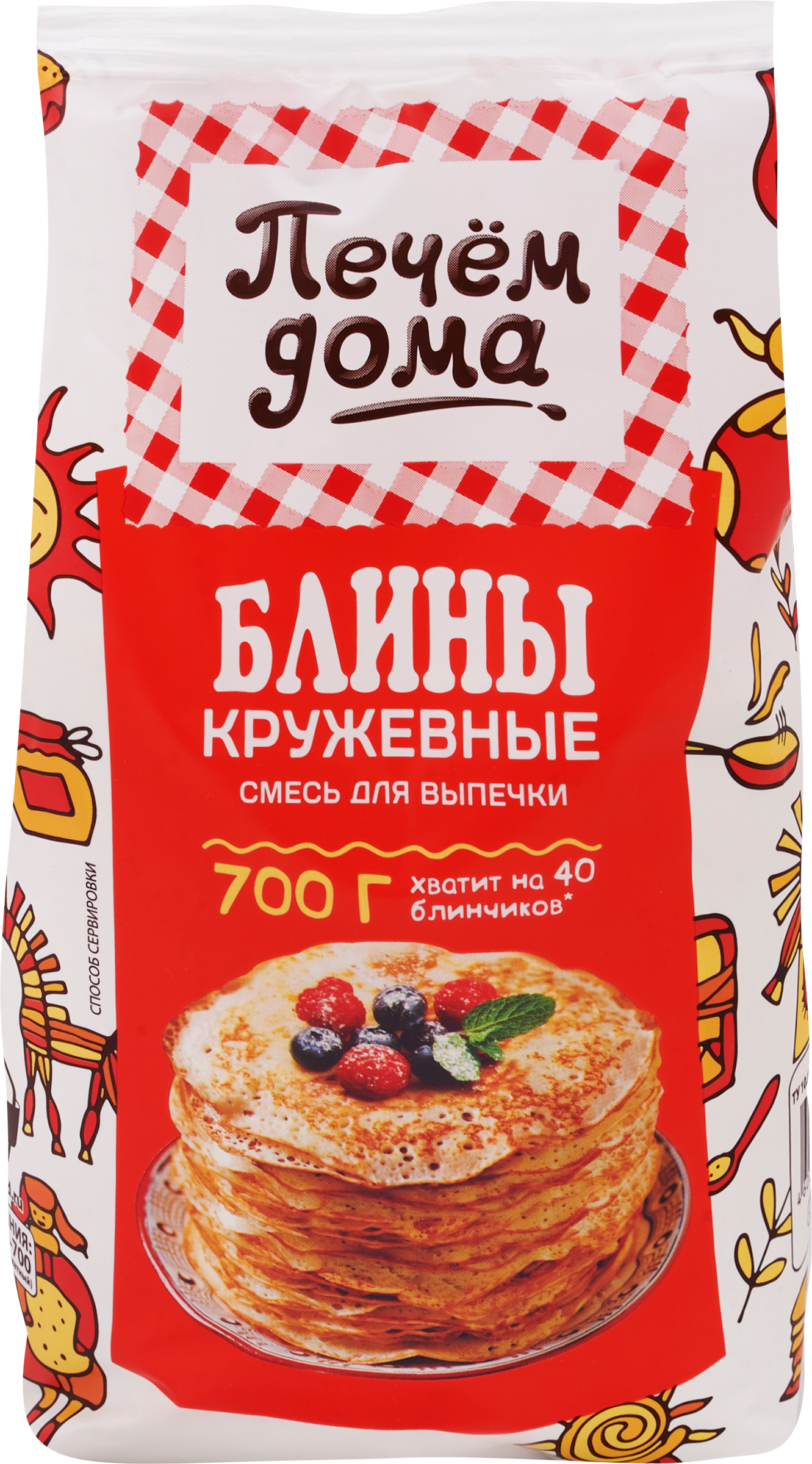 Изображение товара Смесь для выпечки блинов кружевных ПЕЧЕМ ДОМА 700г