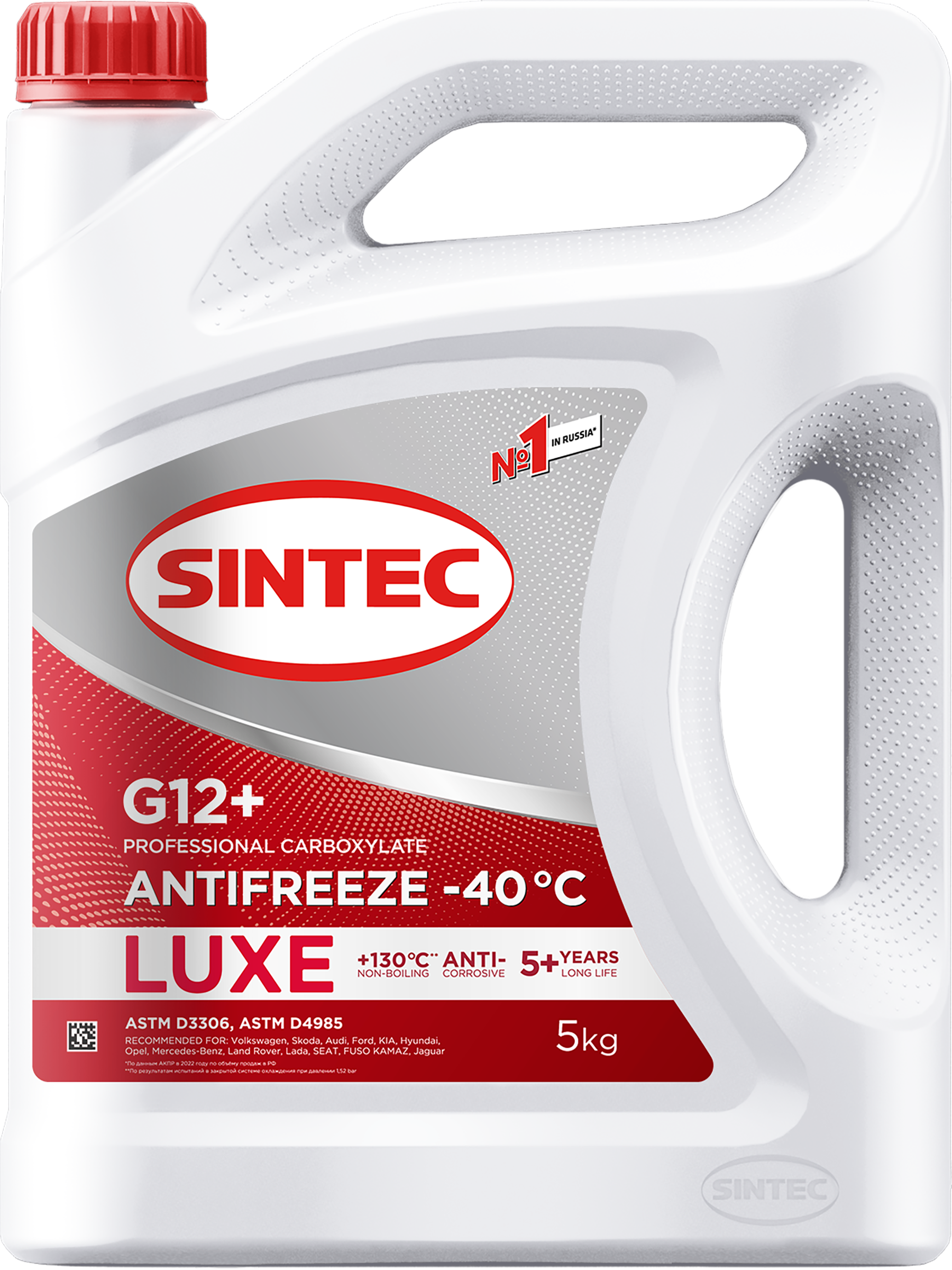 Изображение товара Антифриз SINTEC Lux G12+ 5кг - защита двигателя в холодную погоду