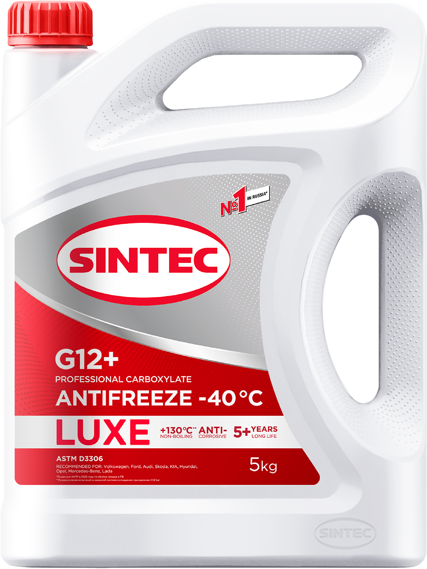 Изображение товара Антифриз SINTEC Lux G12+ 5кг - защита двигателя в холодную погоду