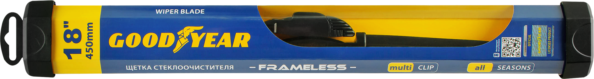 Изображение товара Щетка стеклоочистителя GOODYEAR Frameless 18/45 см бескаркасная с системой крепления