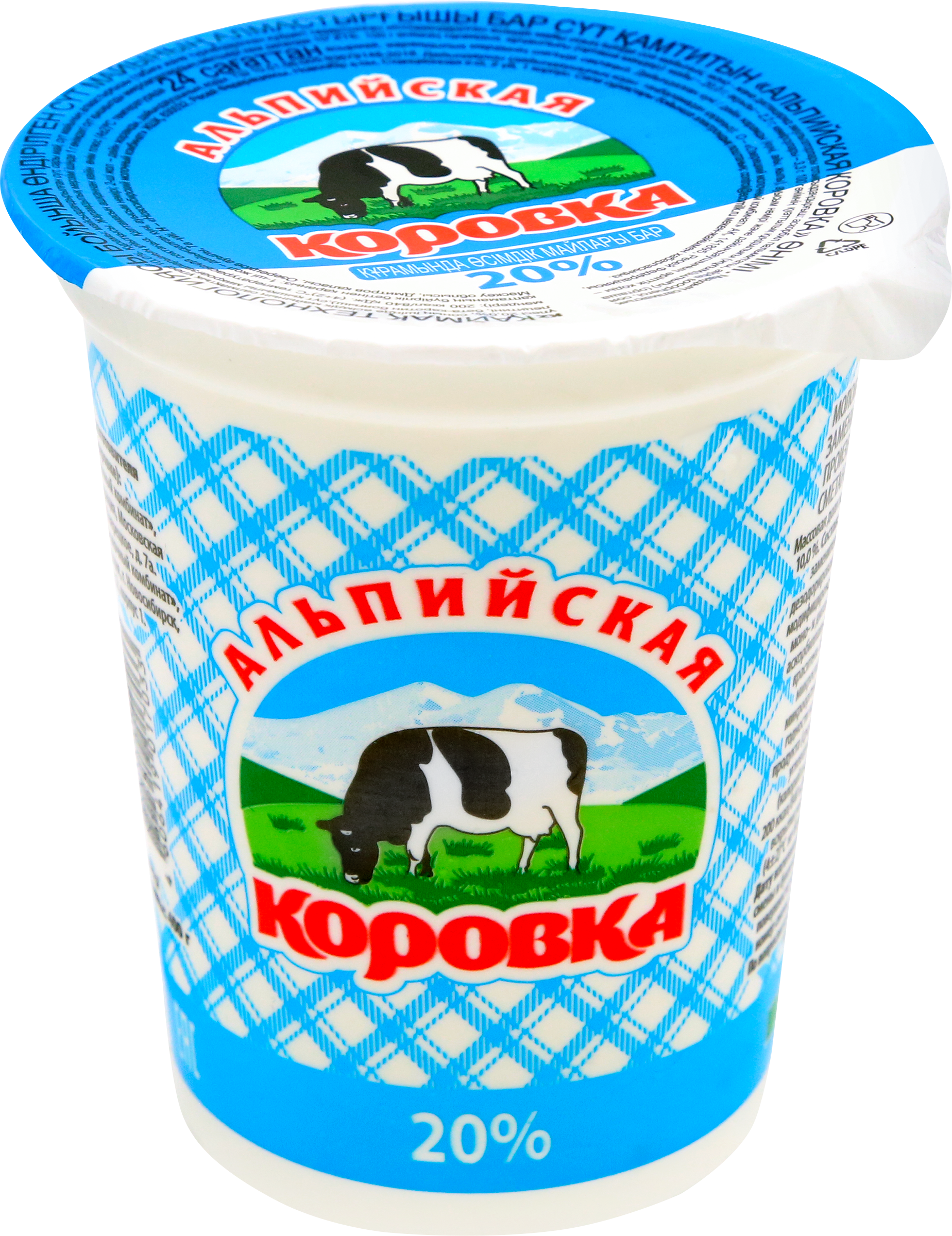 Изображение товара Молокосодержащий продукт АЛЬПИЙСКАЯ КОРОВКА 20% в пластиковой банке 400г