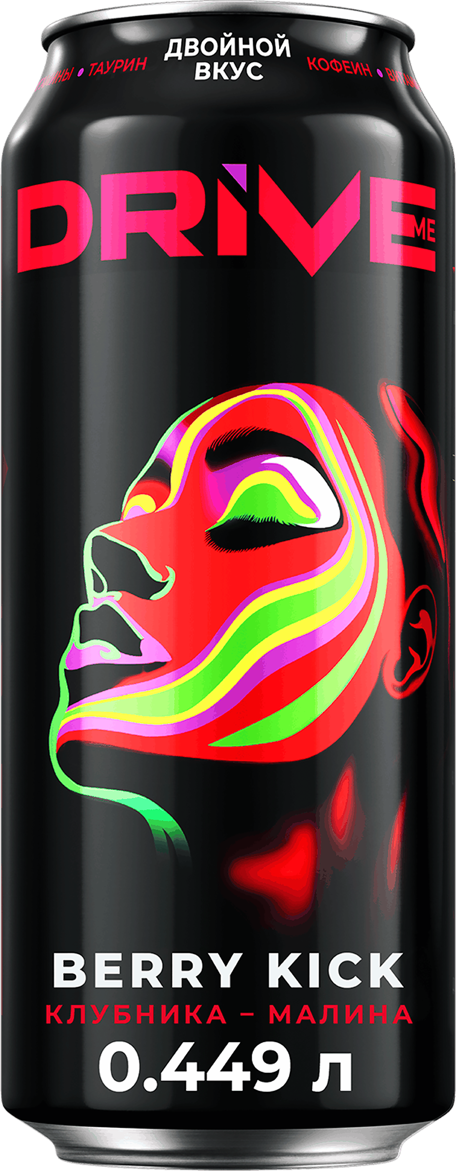 Изображение товара Энергетический напиток DRIVE ME Смесь ягод газированный 0.449 л