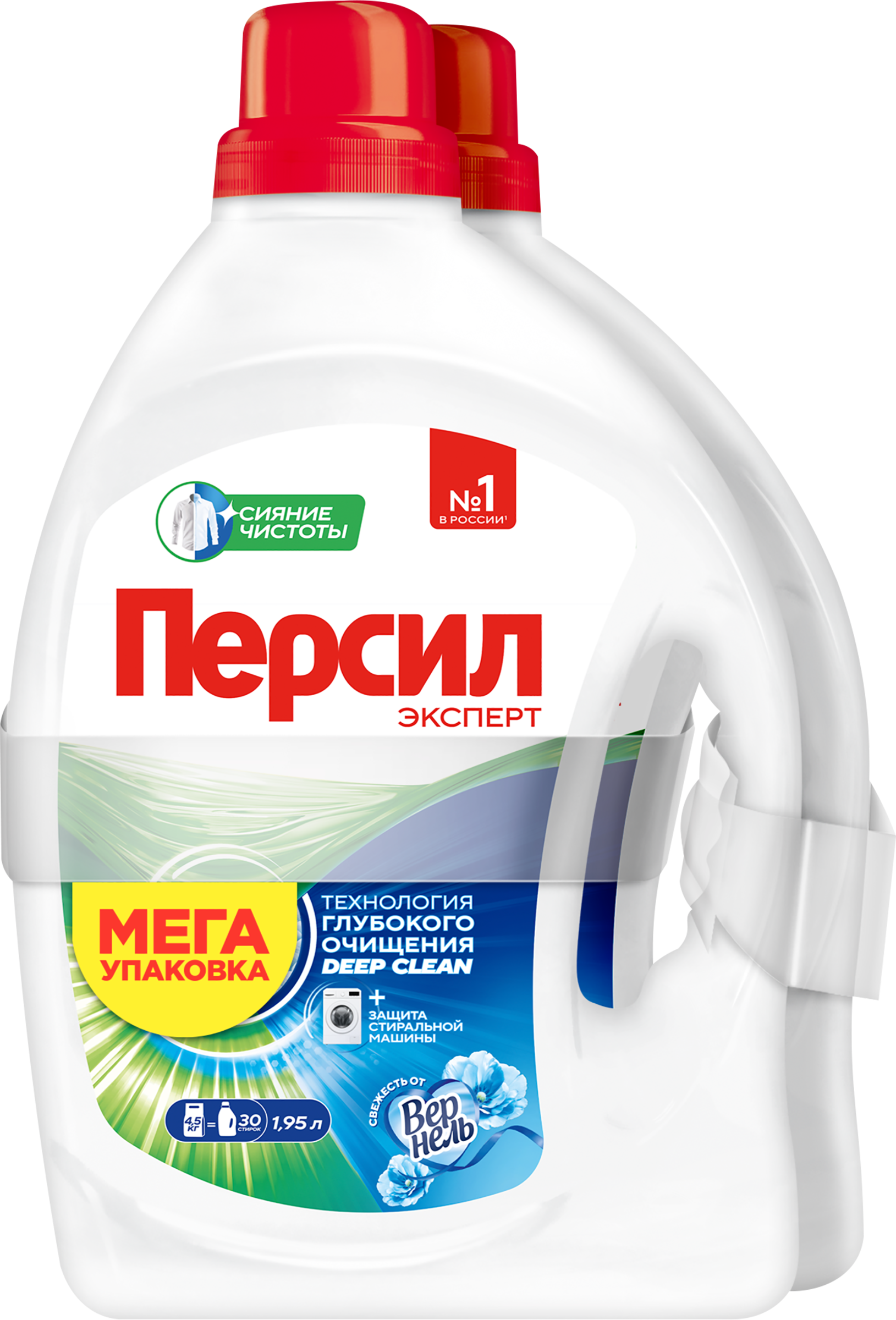 Изображение товара Гель для стирки белого белья ПЕРСИЛ Свежесть от ВЕРНЕЛЬ 2x1.95л