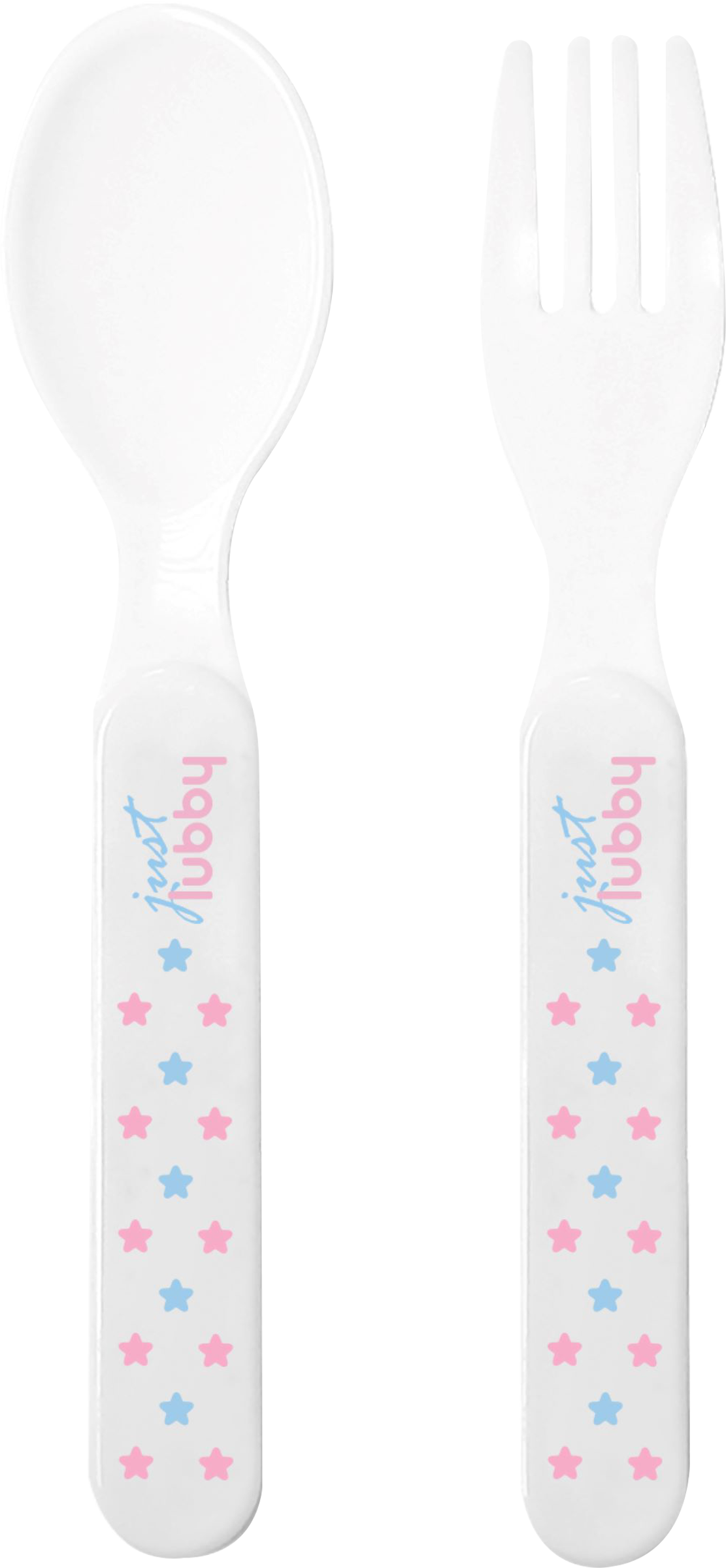 Изображение товара Набор ложка и вилка LUBBY с 4 месяцев, безопасный детский комплект, 14343