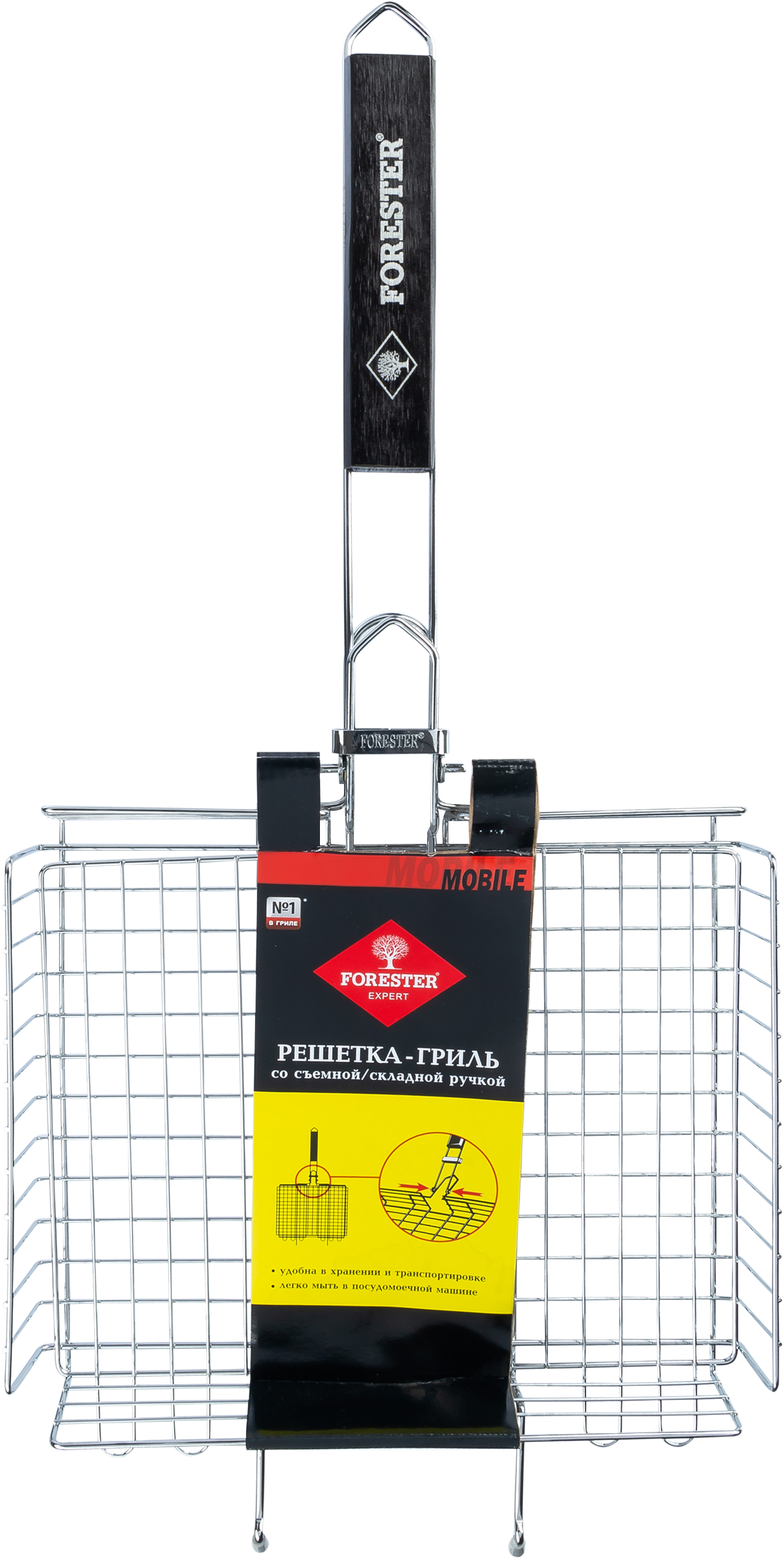 Изображение товара Решетка FORESTER BQ-S03M с съемной ручкой 24x30 см