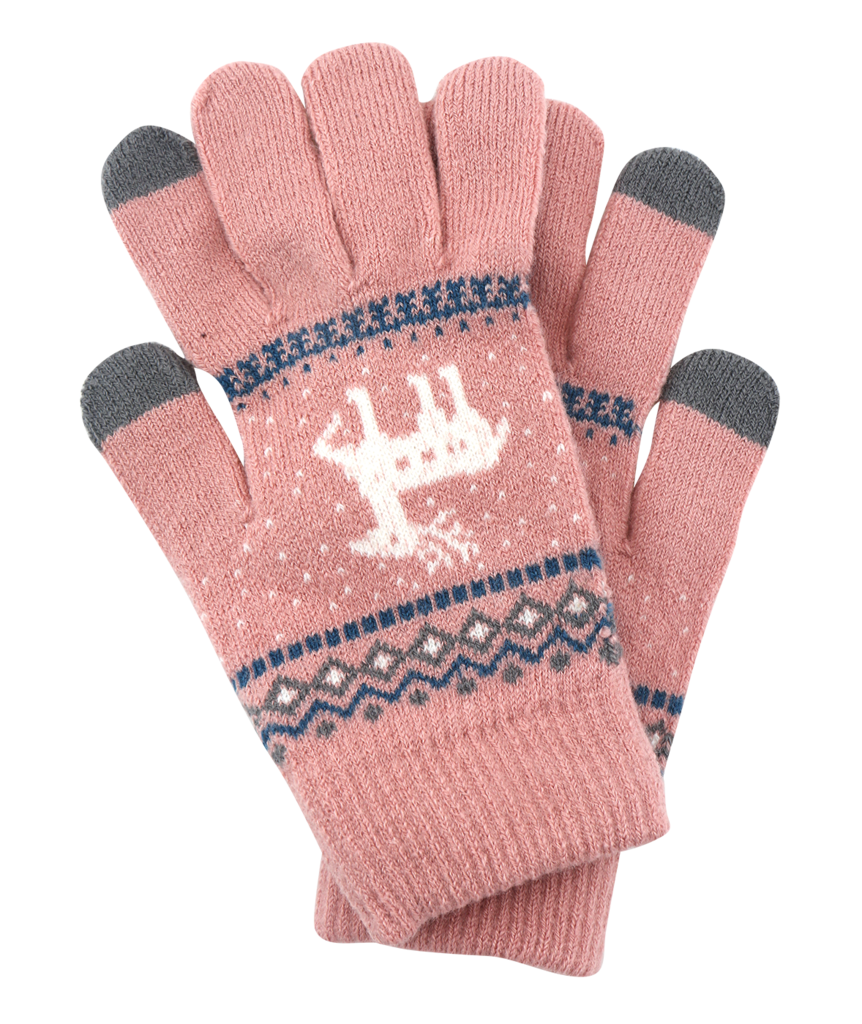 Изображение товара Женские перчатки INWIN из трикотажа с узором для зимы и демисезона