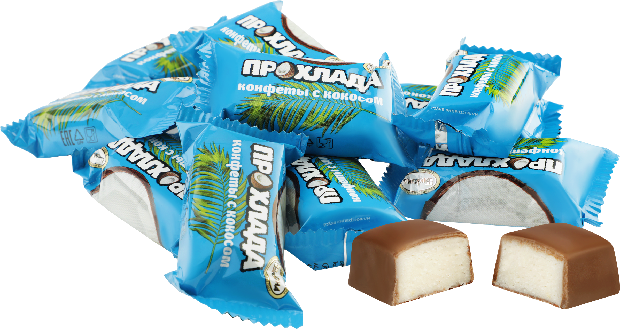 Изображение товара Конфеты АККОНД Прохлада с кокосом в молочной глазури