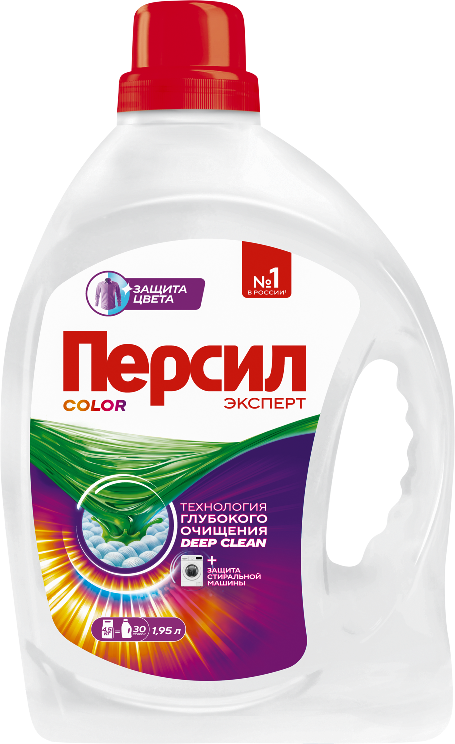 Изображение товара Гель для стирки цветного белья ПЕРСИЛ Color 1.95л для деликатной и яркой стирки