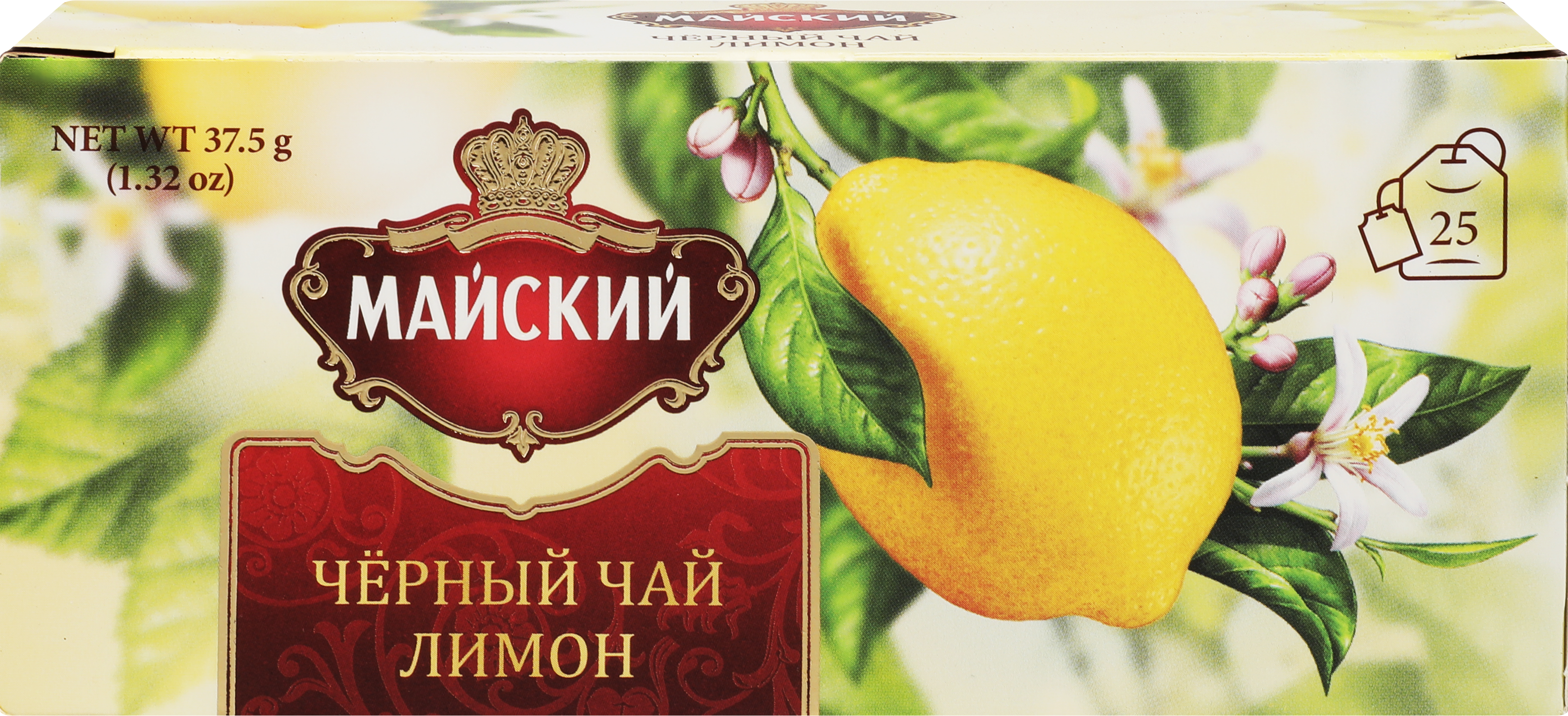 Изображение товара Чай черный МАЙСКИЙ с ароматом лимона байховый, 25пак