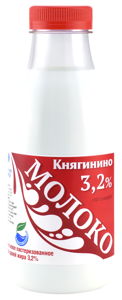 Изображение товара Молоко пастеризованное КНЯГИНИНСКОЕ 3,2% 430г натуральное