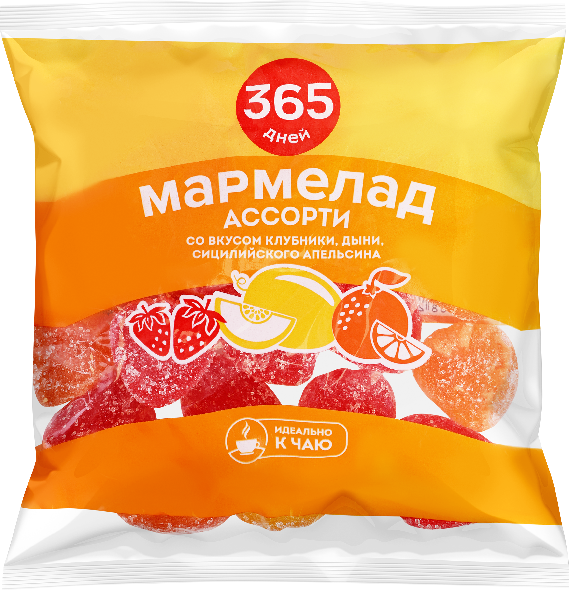 Изображение товара Мармелад 365 ДНЕЙ Ассорти, 250г - натуральный сладкий десерт