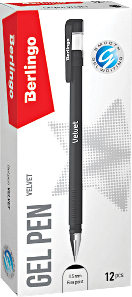 Изображение товара Ручка гелевая BERLINGO Velvet, черный, 0,5мм, Арт. CGp_50125