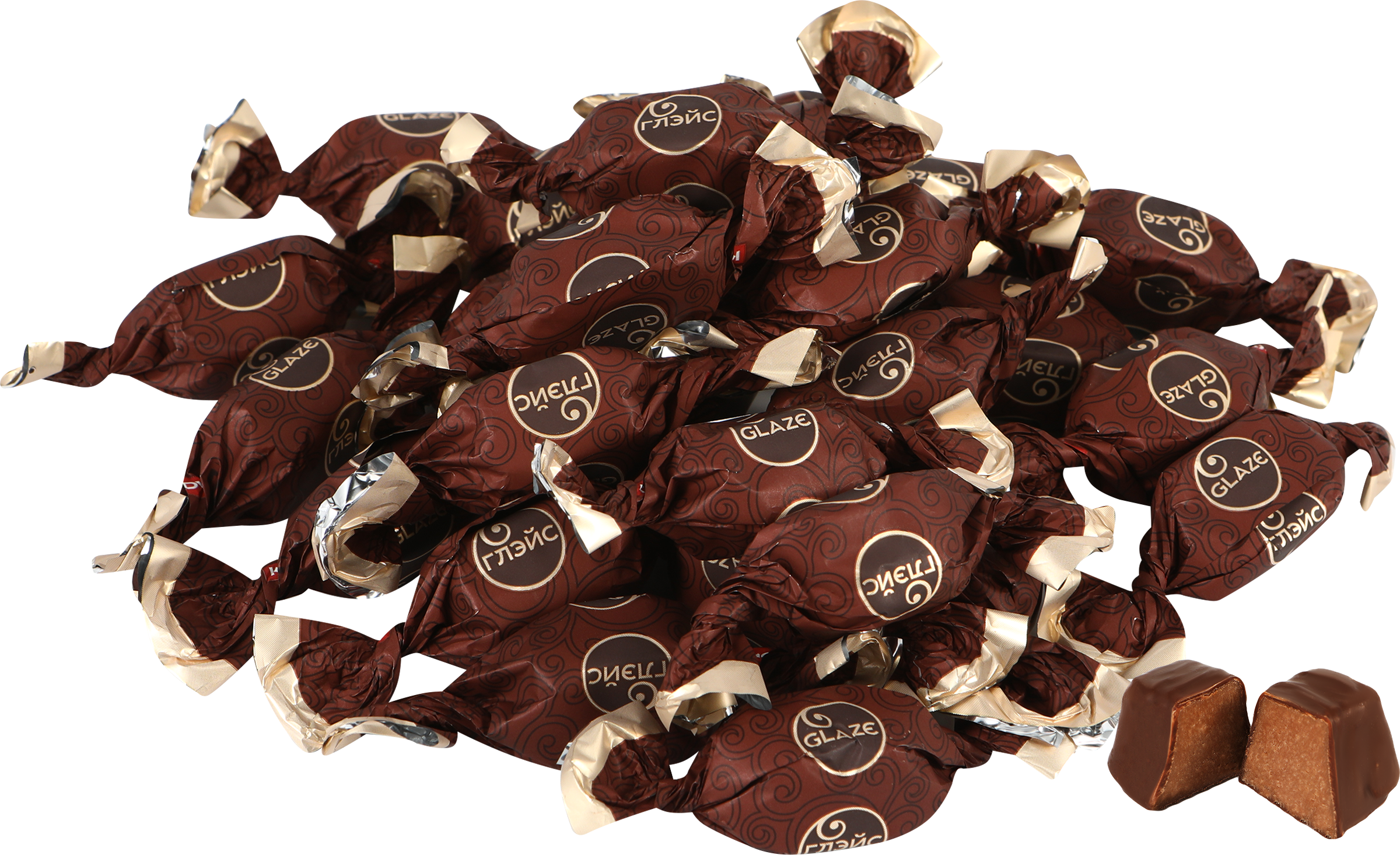 Изображение товара Конфеты KDV Глэйс с шоколадным вкусом весовые - помадные в глазури, Россия