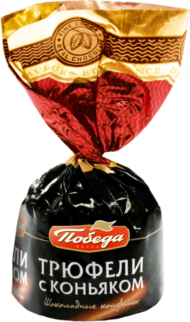 Изображение товара Конфеты ПОБЕДА ВКУСА Шоколадные трюфели с коньяком, весовые - 509469