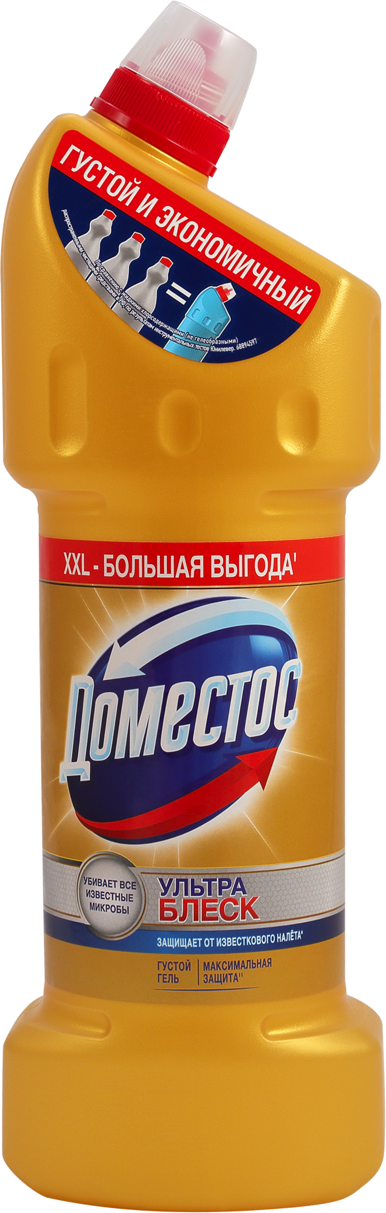 Изображение товара Средство для чистки унитаза ДОМЕСТОС Ультра блеск 1.5л — дезинфекция и белизна