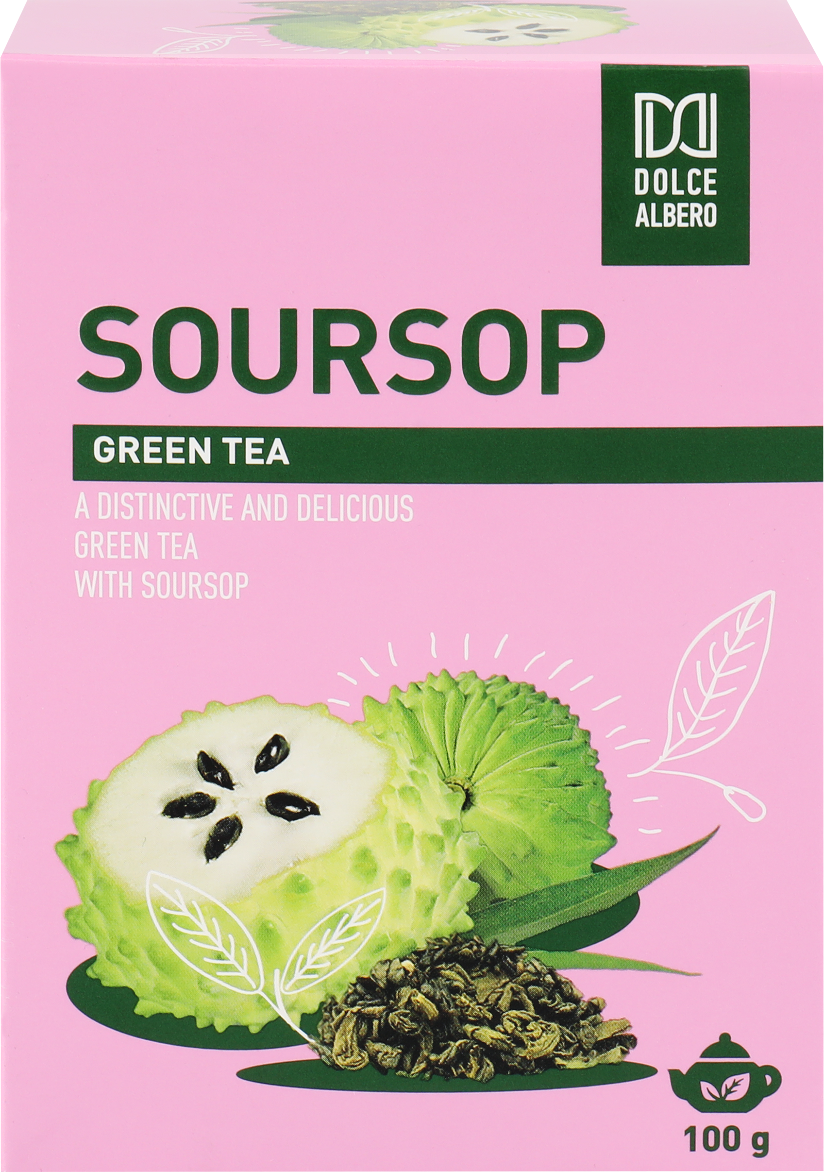 Изображение товара Зеленый чай DOLCE ALBERO с гравиолой листовой 100г