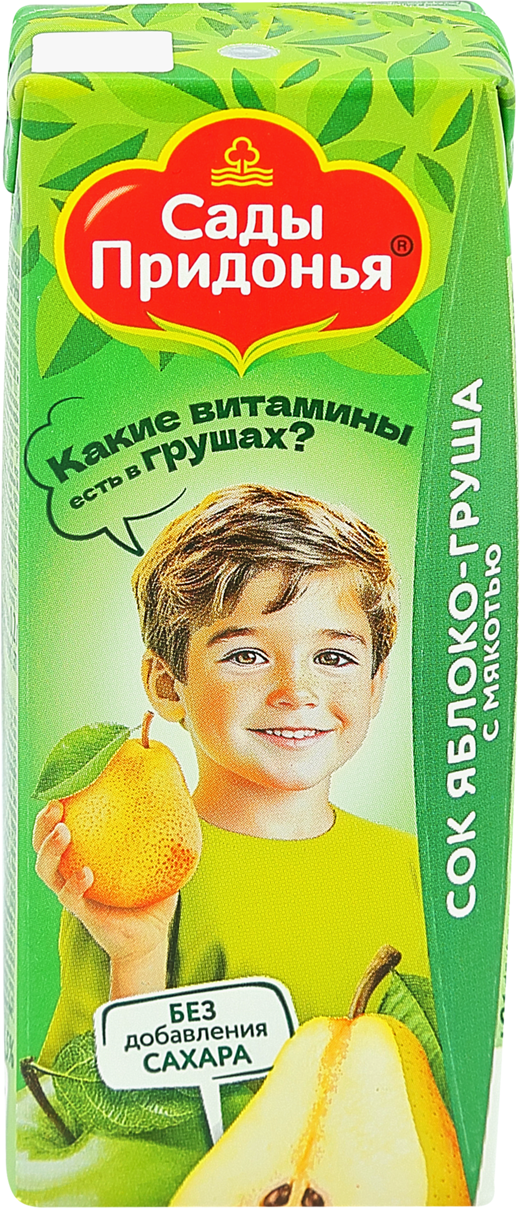 Изображение товара Сок САДЫ ПРИДОНЬЯ Яблоко, груша с мякотью, с 5 месяцев, 200мл