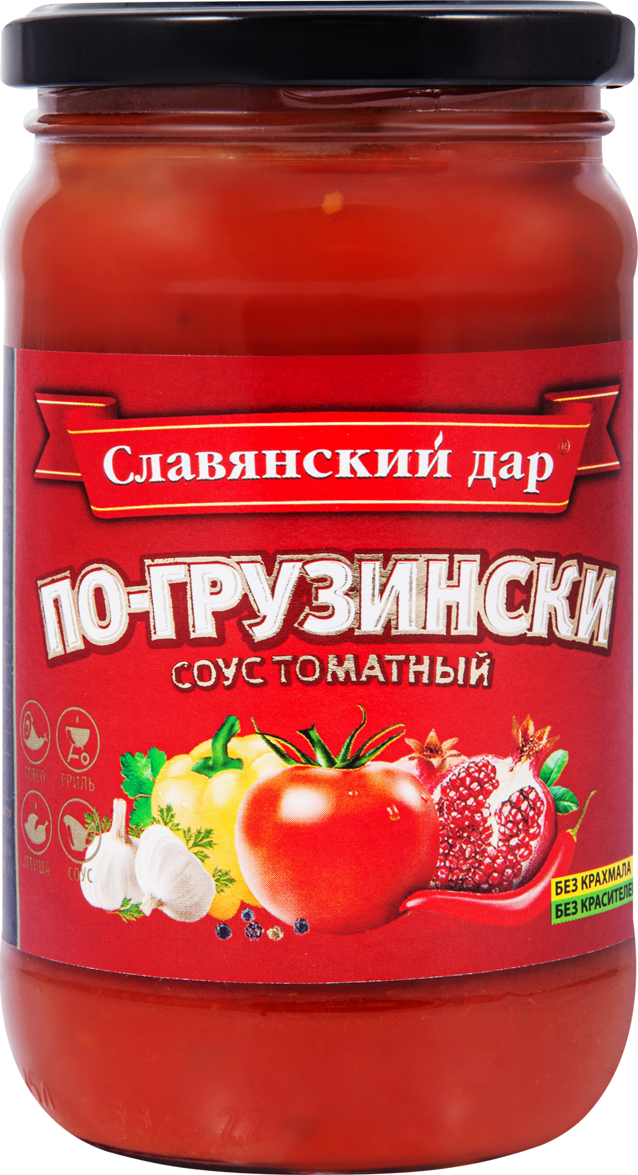 Изображение товара Соус томатный СЛАВЯНСКИЙ ДАР По-грузински 360г натуральный вкус приправы
