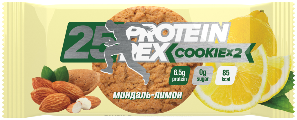 Изображение товара Печенье протеиновое PROTEINREX Миндаль-Лимон 50г