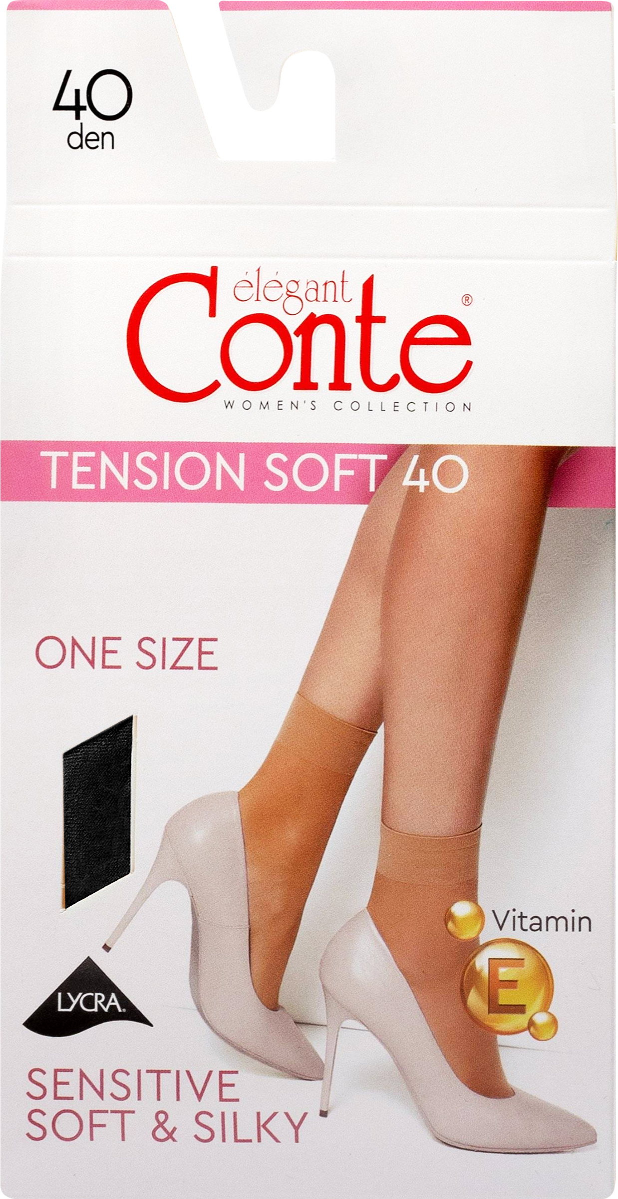 Изображение товара Носки женские CONTE Tension Soft 40 den, nero, Арт. 8С-7 СП