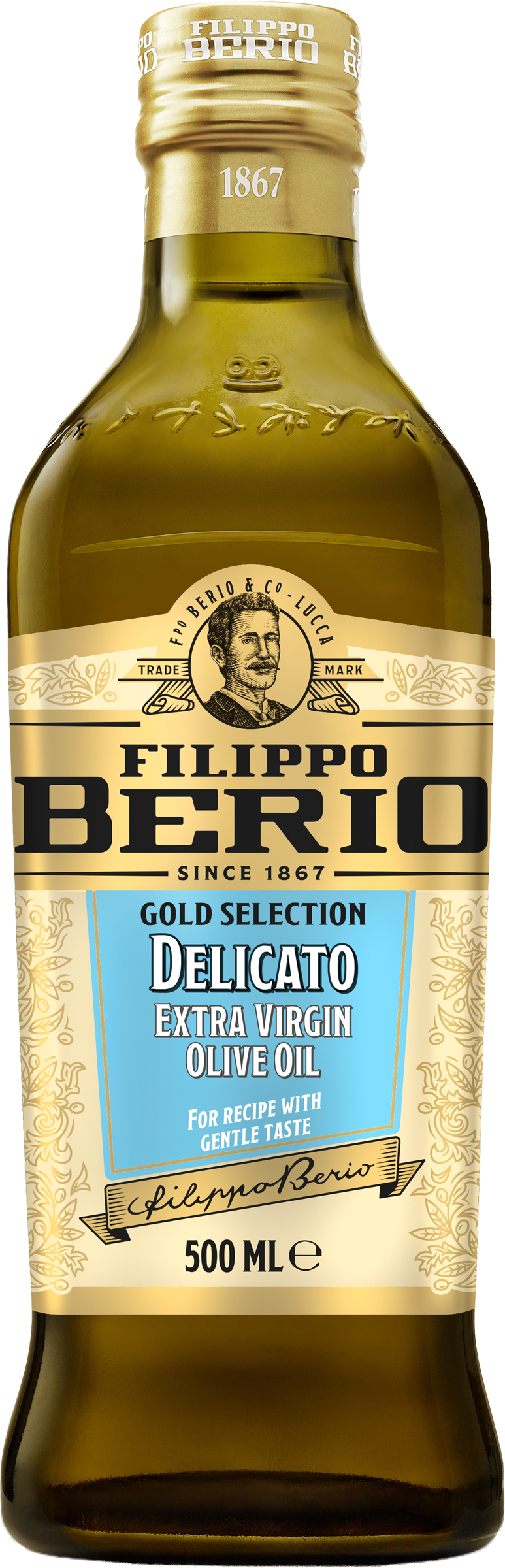 Изображение товара Масло оливковое FILIPPO BERIO Delicato Extra Virgin 500мл италия