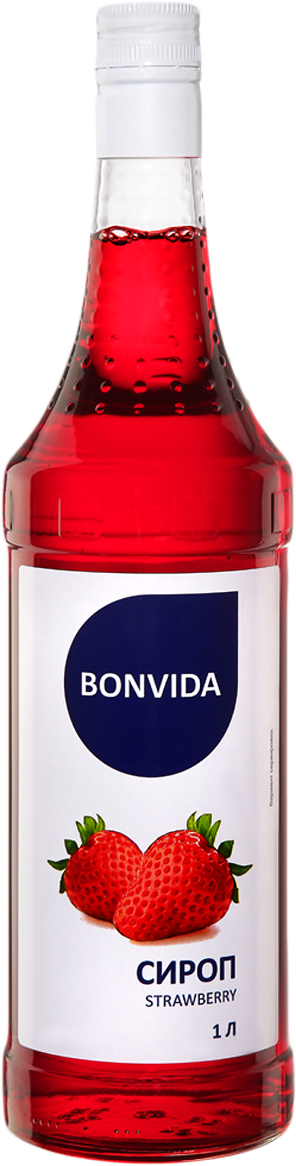 Изображение товара Сироп BONVIDA со вкусом Клубника 1 литр - натуральный и ароматный фруктовый сироп