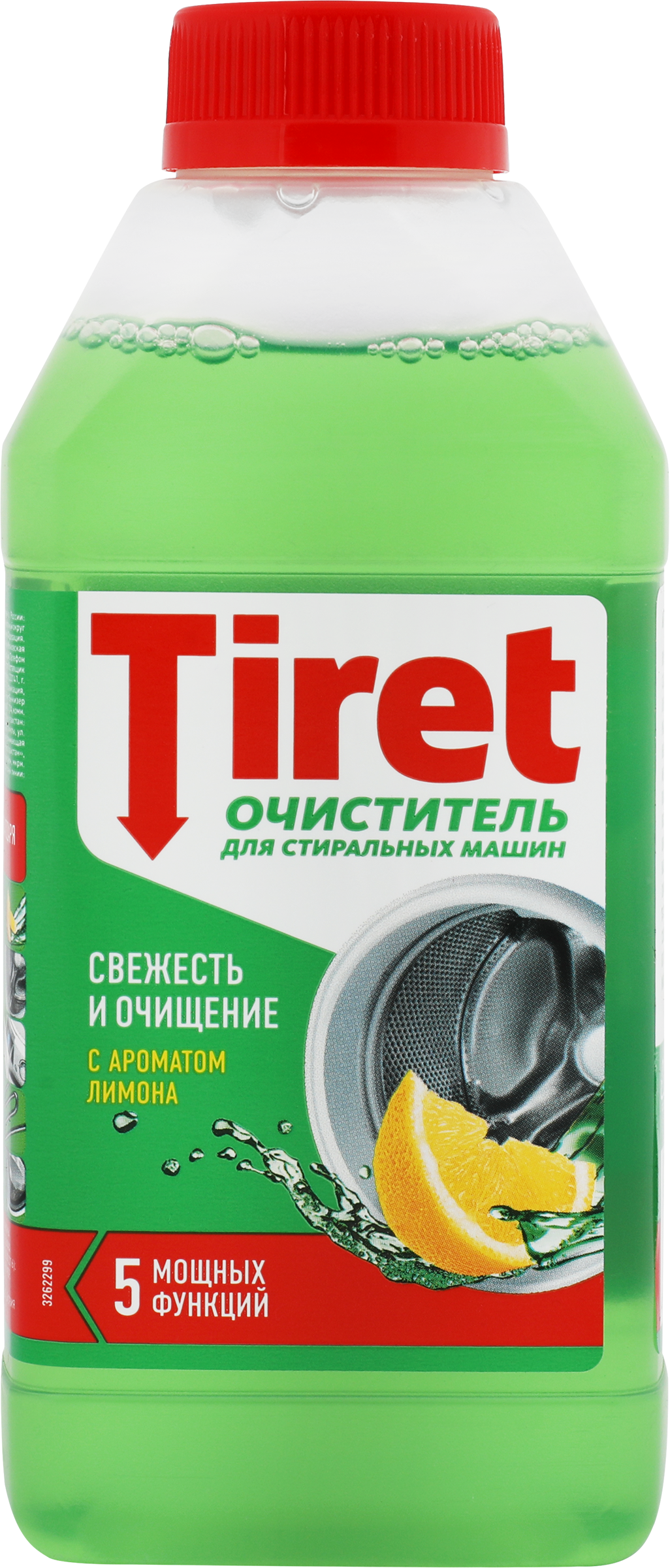 Изображение товара Очиститель для стиральных машин TIRET Свежесть лимона, 250мл