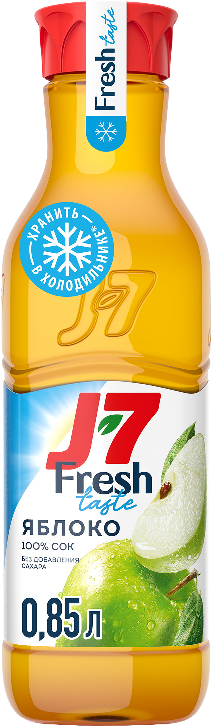 Изображение товара Сок охлажденный J7 Яблоко осветленный 850 мл натуральный без сахара