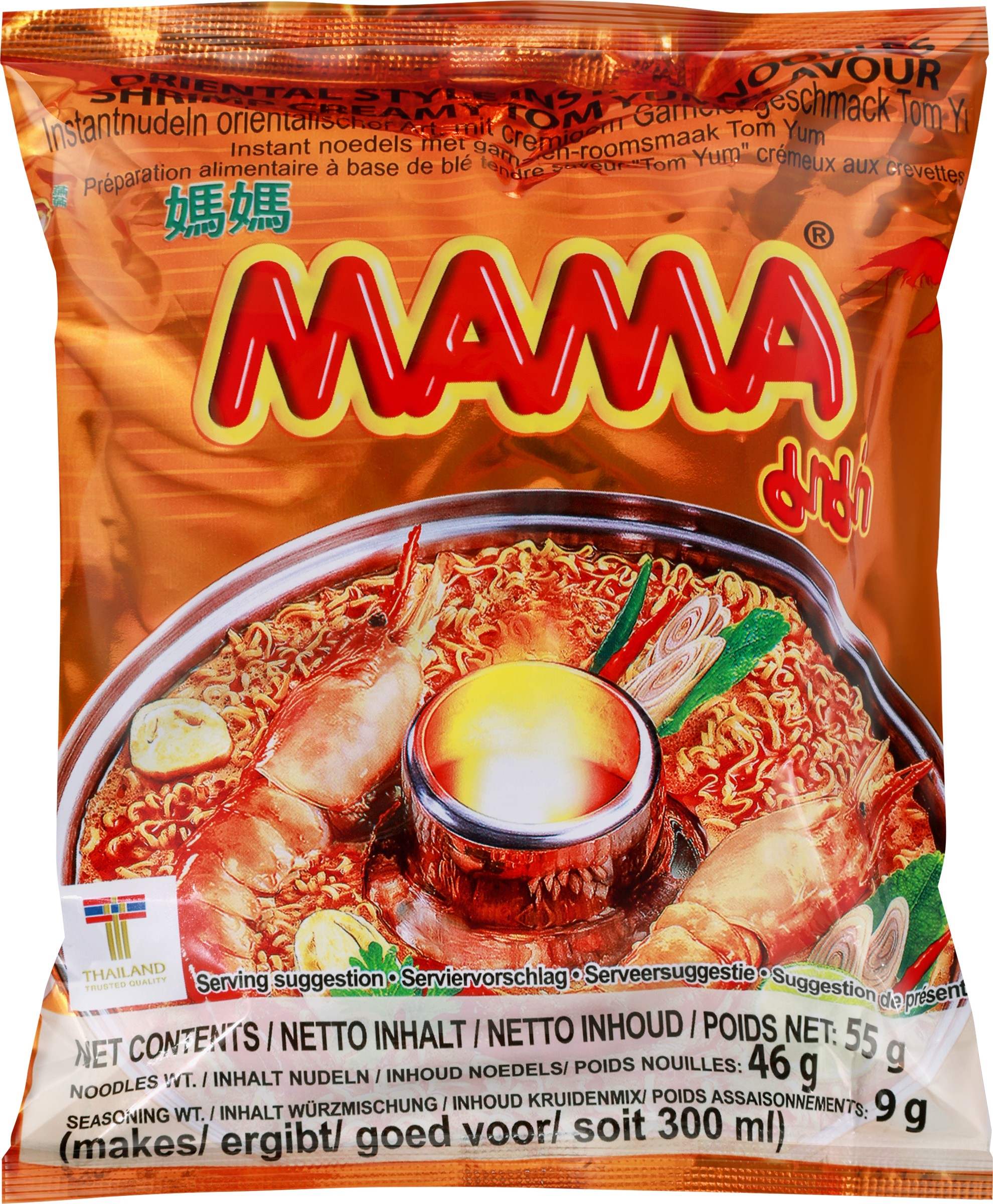 Изображение товара Лапша МАМА Том Ям с кремовым вкусом 55г