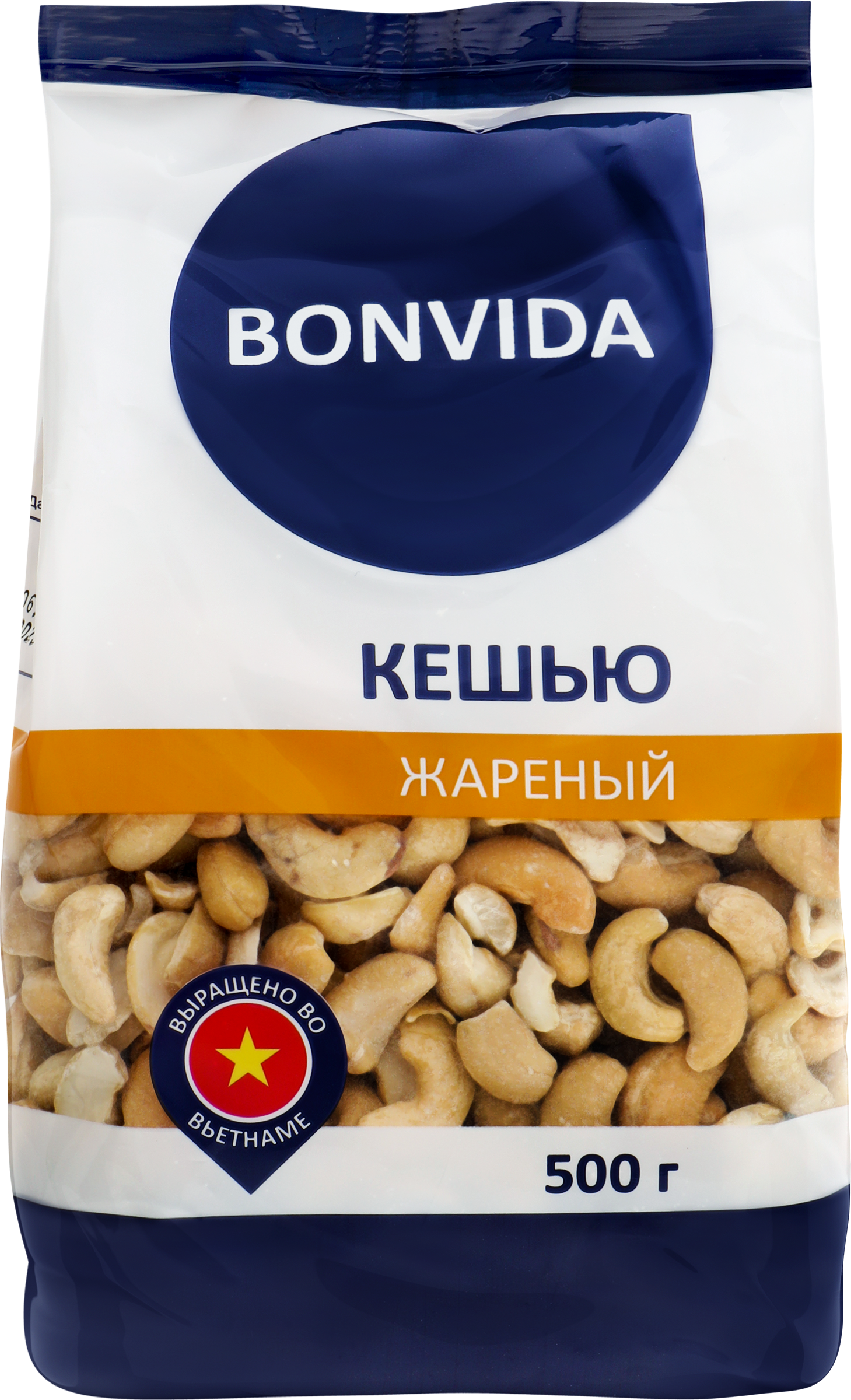 Изображение товара Кешью BONVIDА жареный, 500г - отличный выбор для здорового перекуса