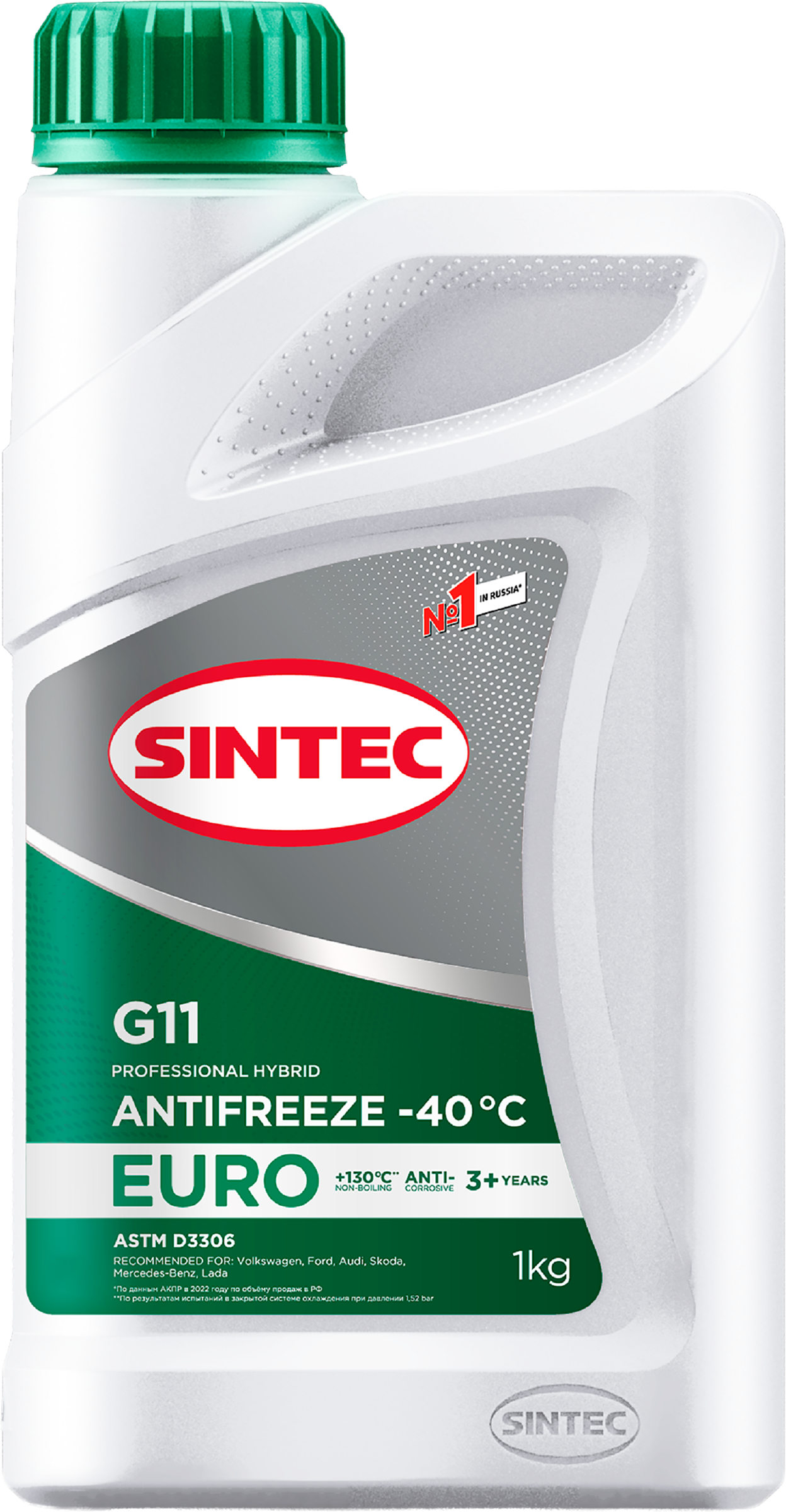Изображение товара Антифриз SINTEC зеленый G11 1кг для охлаждения двигателя