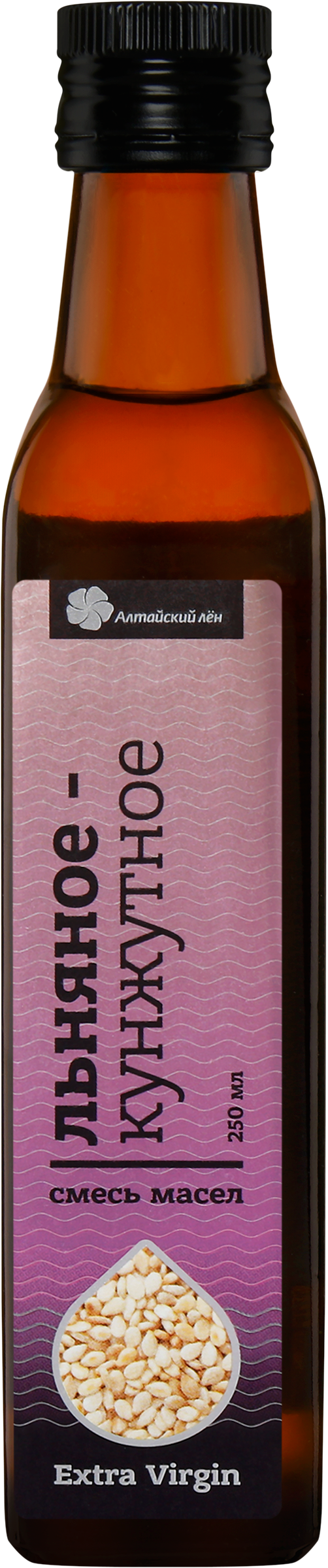 Изображение товара Масло растительное АЛТАЙСКИЙ ЛЕН смесь льняного и кунжутного нерафинированное, 250мл