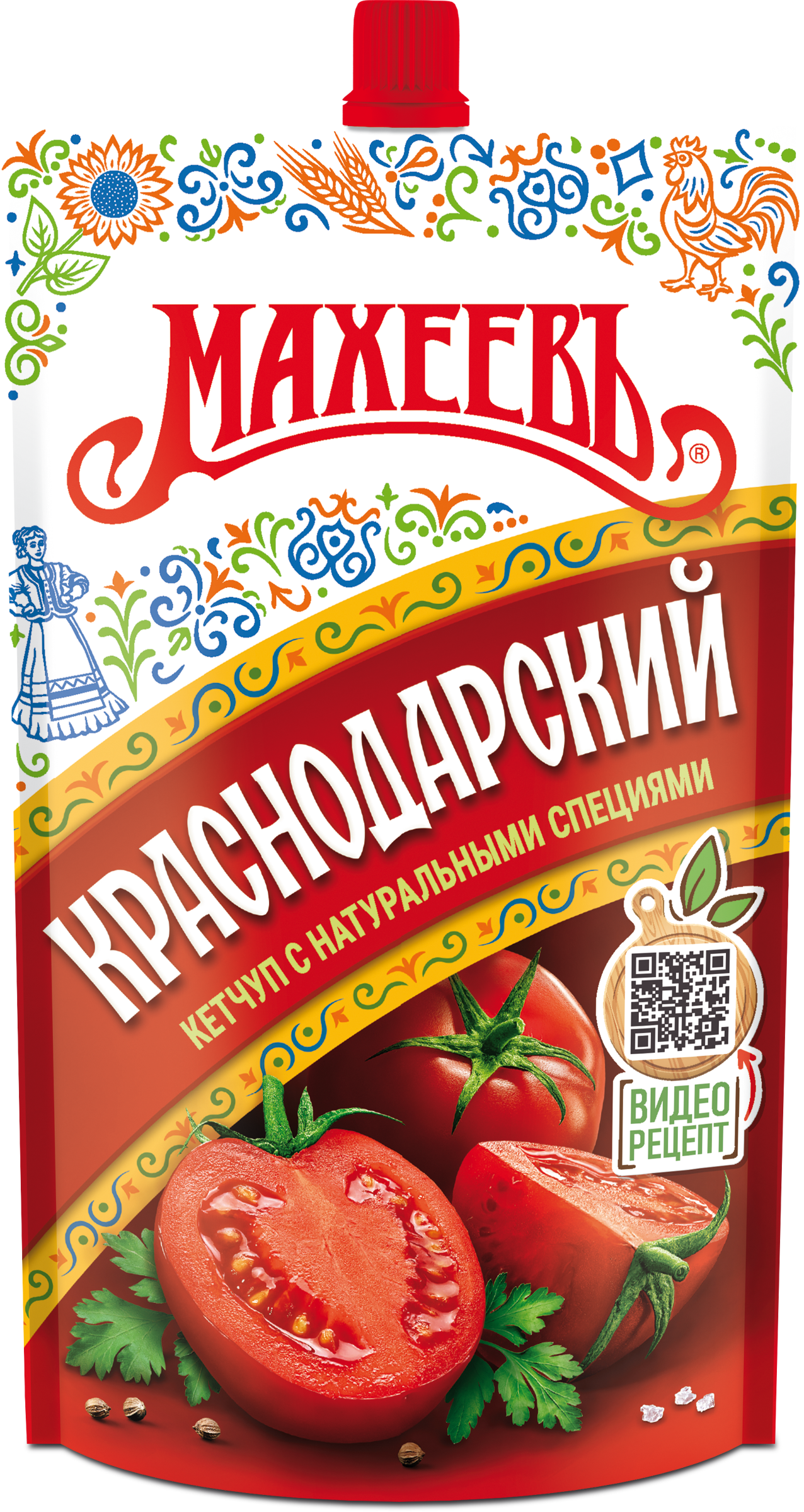 Изображение товара Кетчуп МАХЕЕВЪ Краснодарский 300г - натуральный томатный соус с пряностями