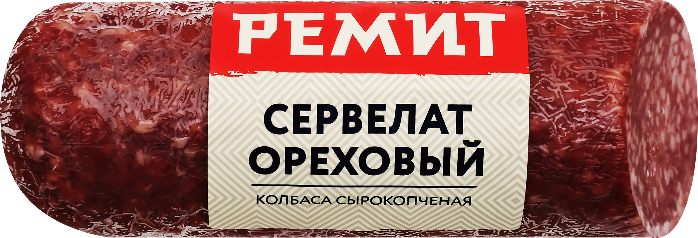 Изображение товара Колбаса сырокопченая РЕМИТ Сервелат Ореховый, весовая