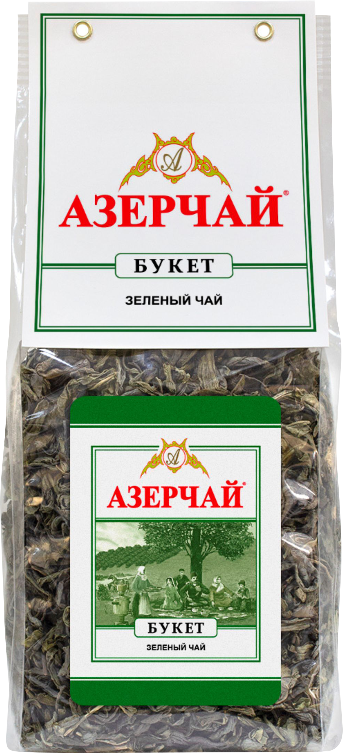 Изображение товара Чай зеленый АЗЕРЧАЙ Букет крупнолистовой, 200г