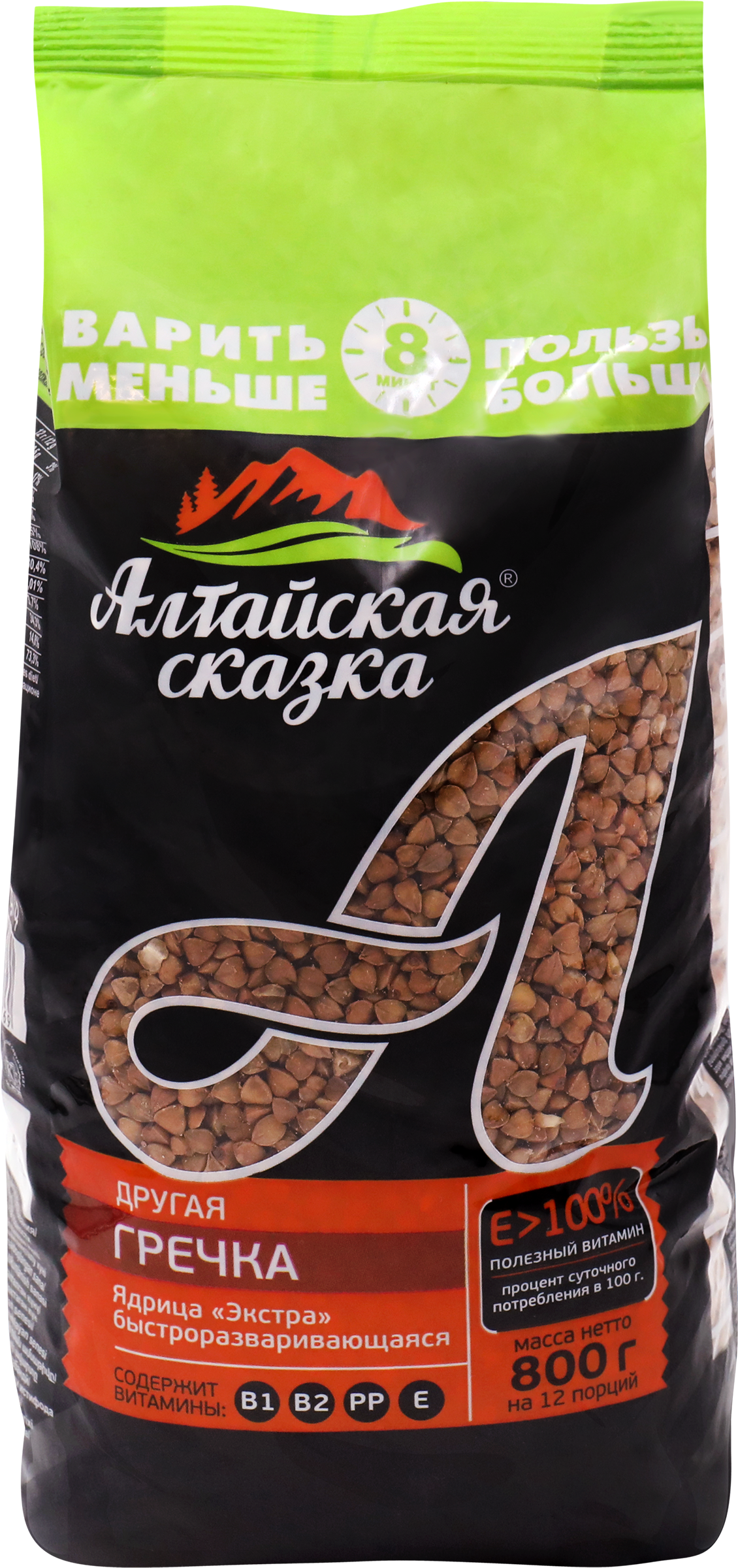 Изображение товара Крупа гречневая АЛТАЙСКАЯ СКАЗКА быстроразваривающаяся Экстра, ядрица, 800г