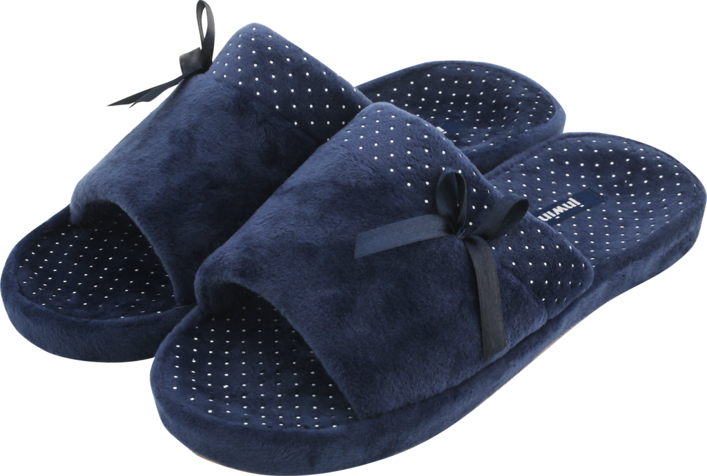 Изображение товара Женские синие домашние тапки INWIN с бантиками, размер в ассортименте