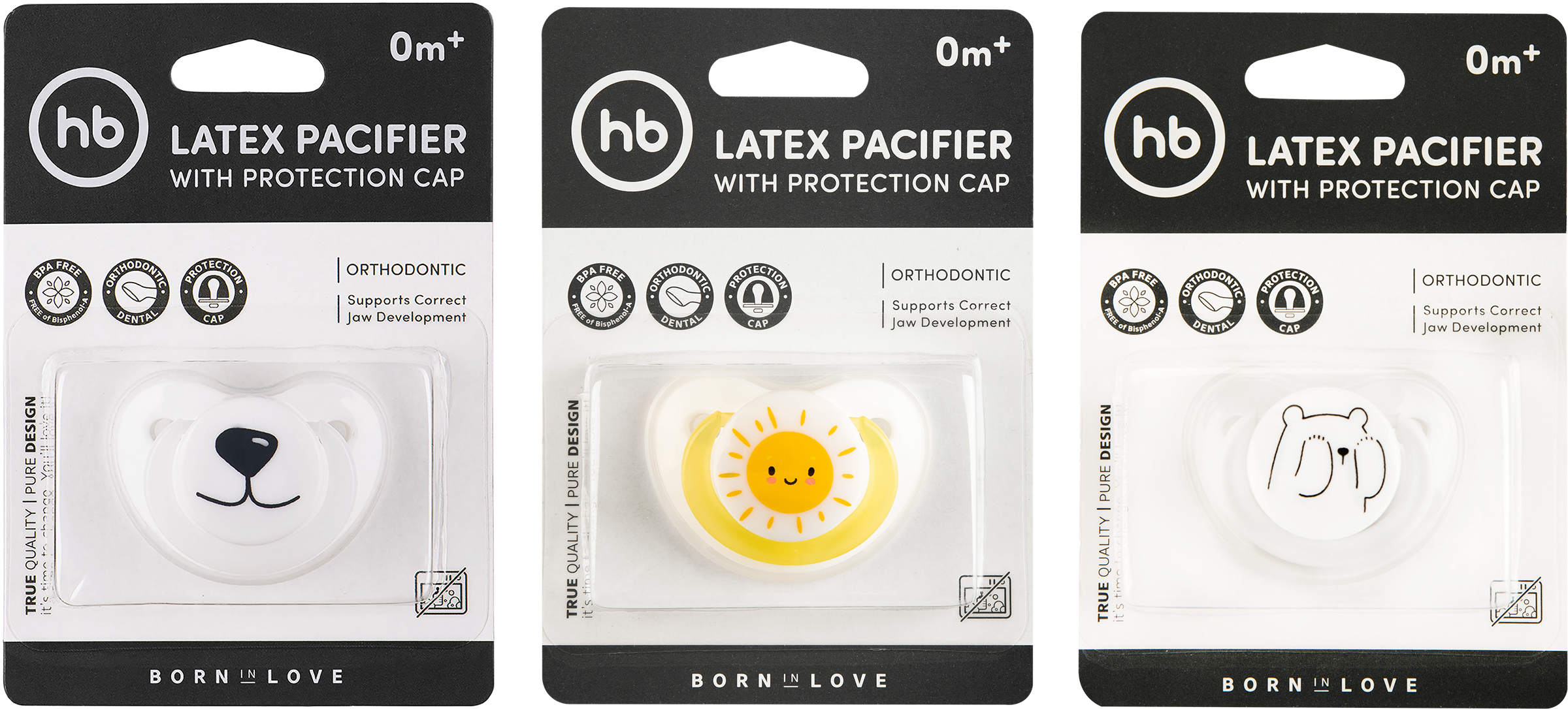 Изображение товара Латексная ортодонтическая соска-пустышка HAPPY BABY с колпачком 0+ месяцев