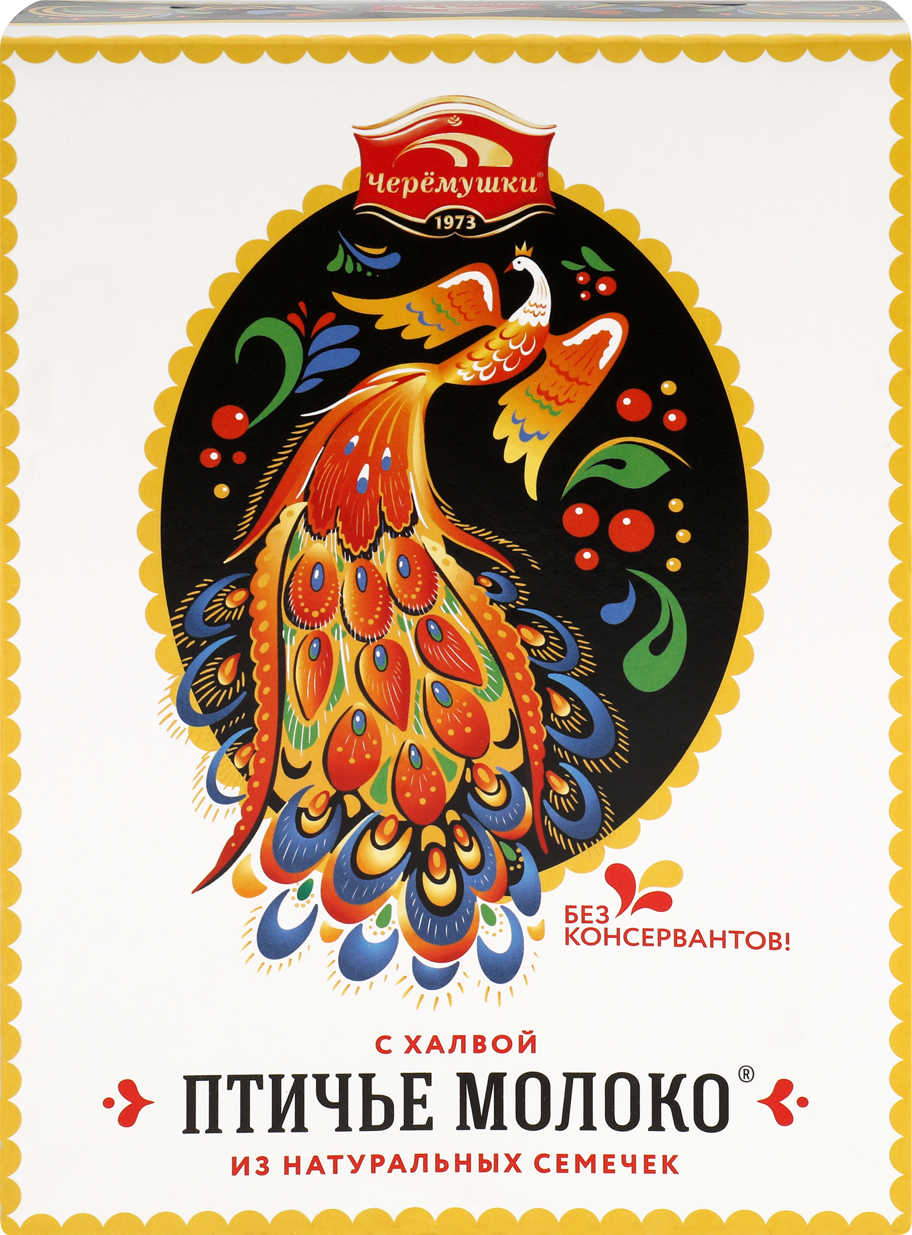 Изображение товара Торт ЧЕРЕМУШКИ Птичье молоко халва, 600 г - со вкусом подсолнечной халвы