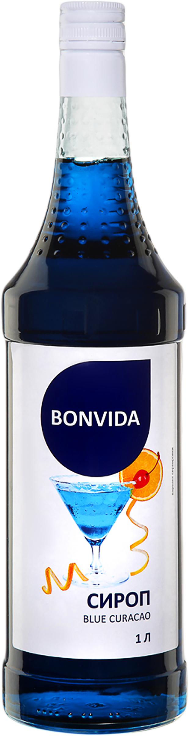 Изображение товара Сироп BONVIDA со вкусом блю кюрасао, 1 литр для напитков и десертов