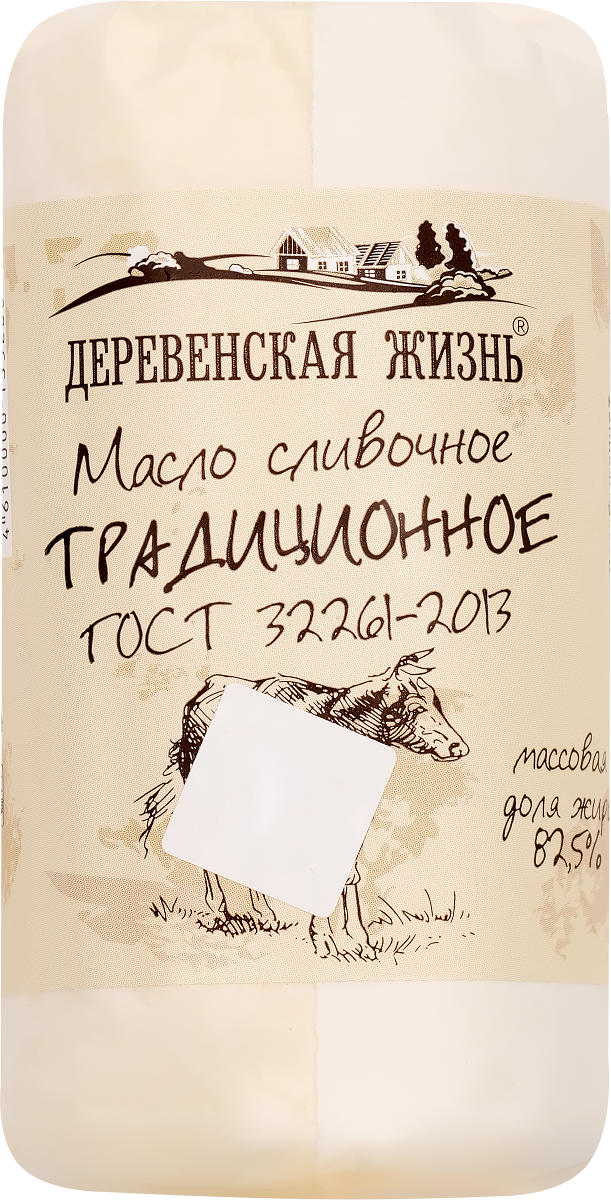Изображение товара Масло сливочное ДЕРЕВЕНСКАЯ ЖИЗНЬ Традиционное 82,5%, 200г