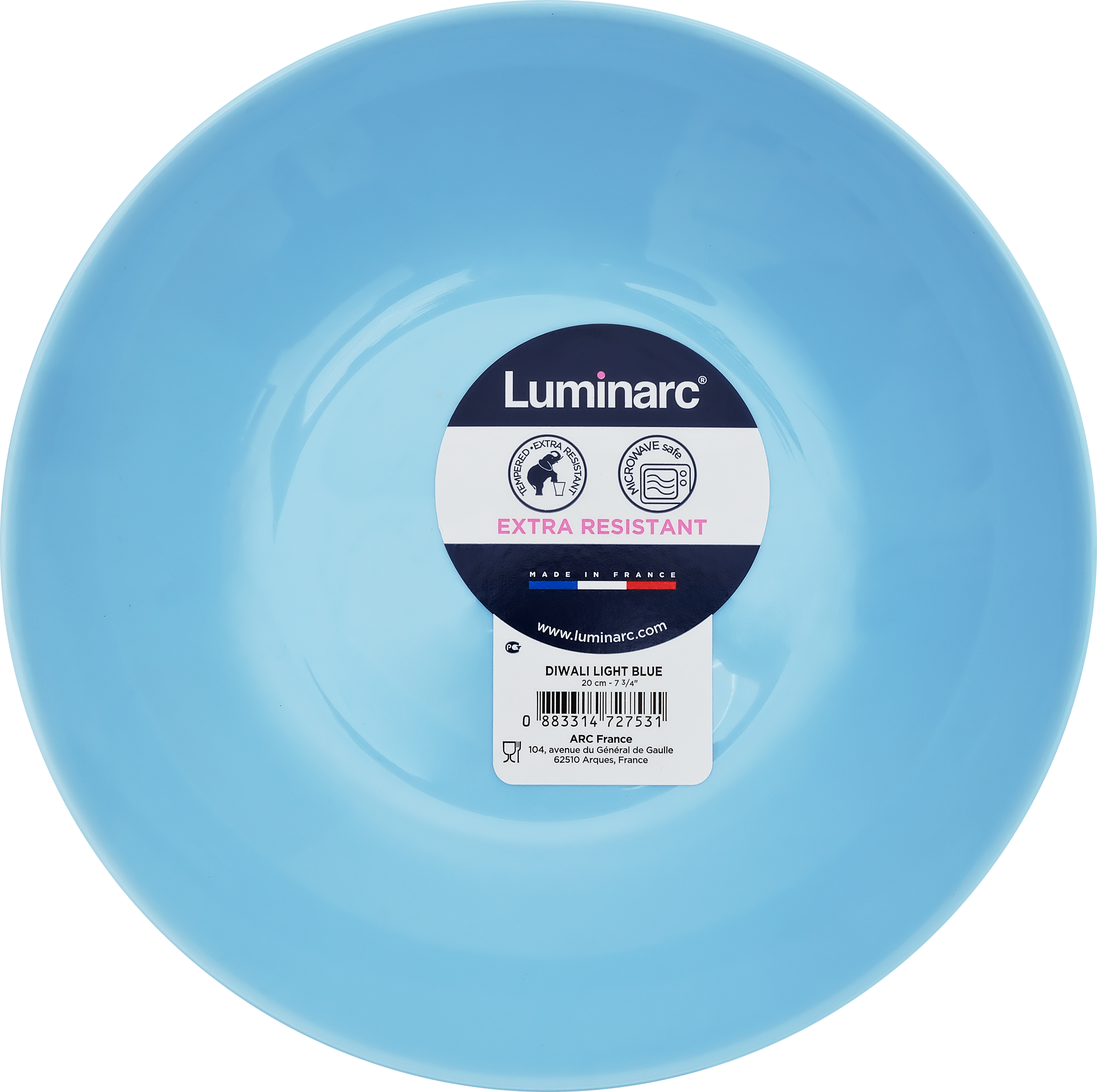 Изображение товара Тарелка суповая LUMINARC Diwali Light Blue/Paradise Blue 20см Арт. 
P2021/V5829