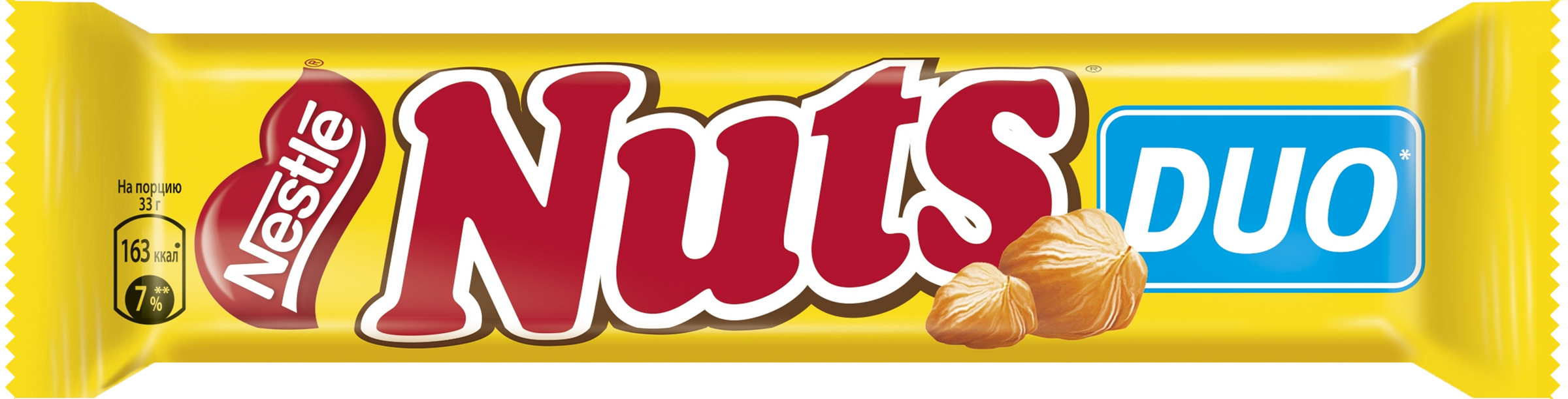 Изображение товара Батончик шоколадный NUTS Мегабайт duo, 66г