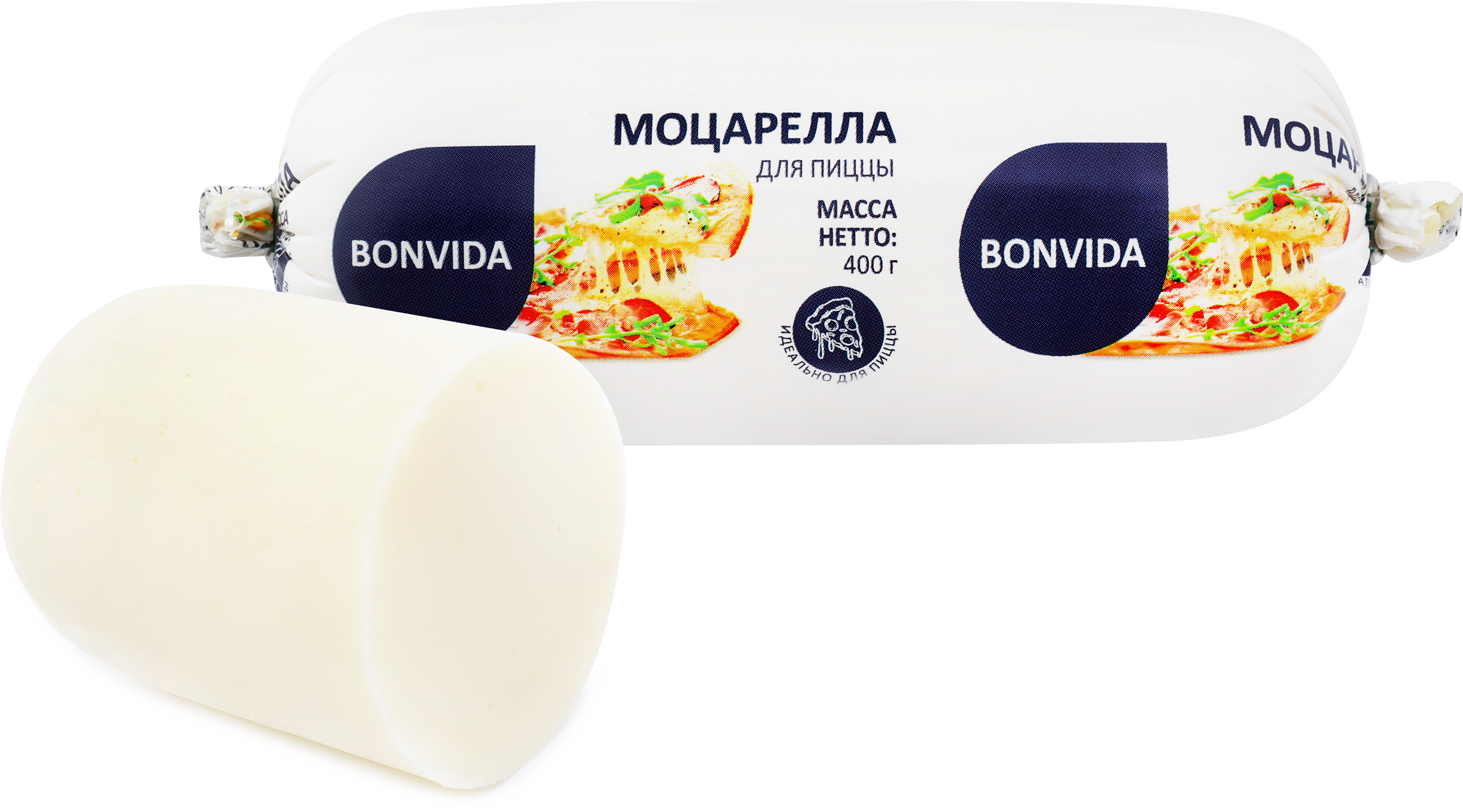 Изображение товара Сыр BONVIDA Моцарелла для пиццы 400г мягкий свежий итальянский