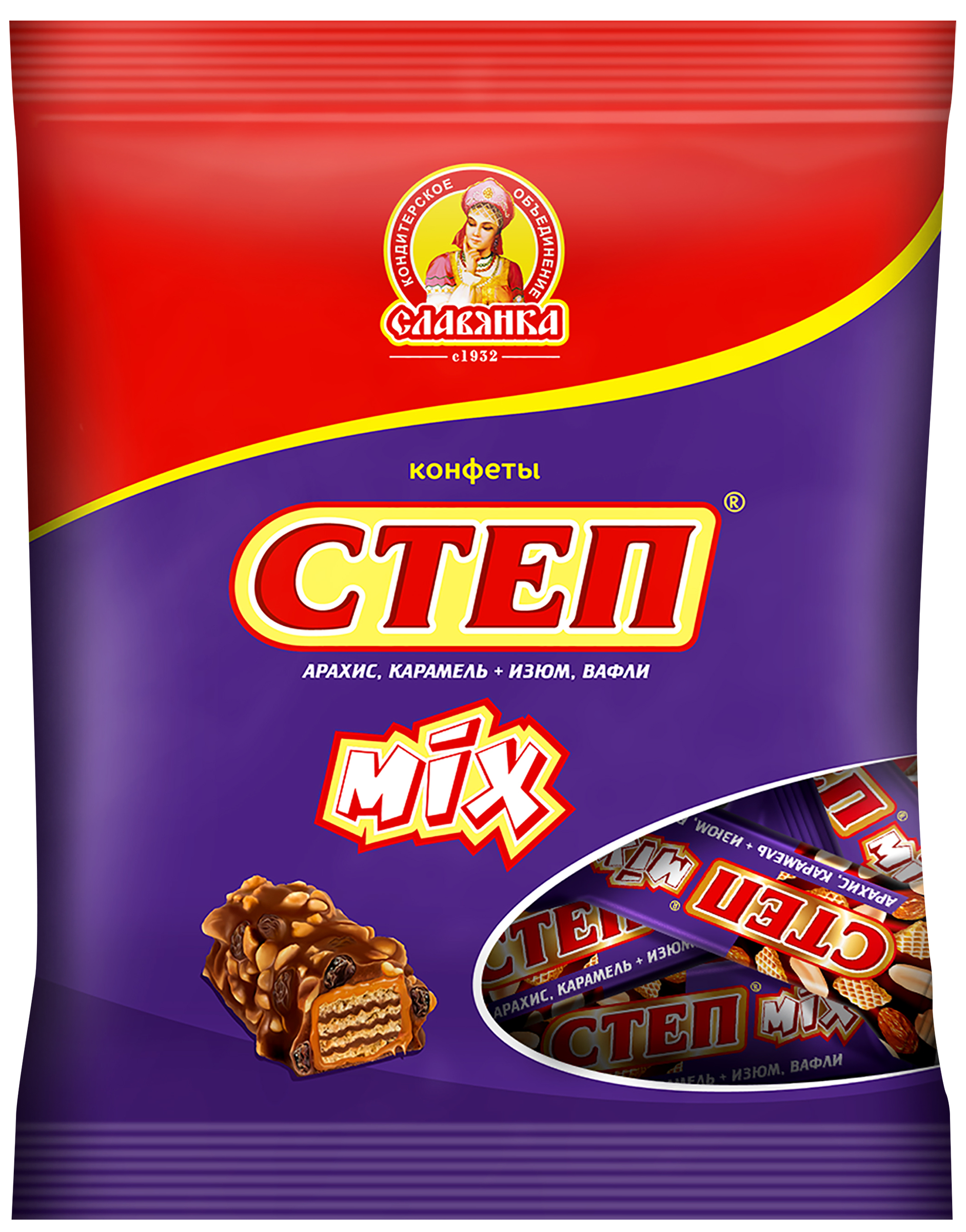 Изображение товара Конфеты СТЕП MIX 200г - шоколадное лакомство с орехами и какао