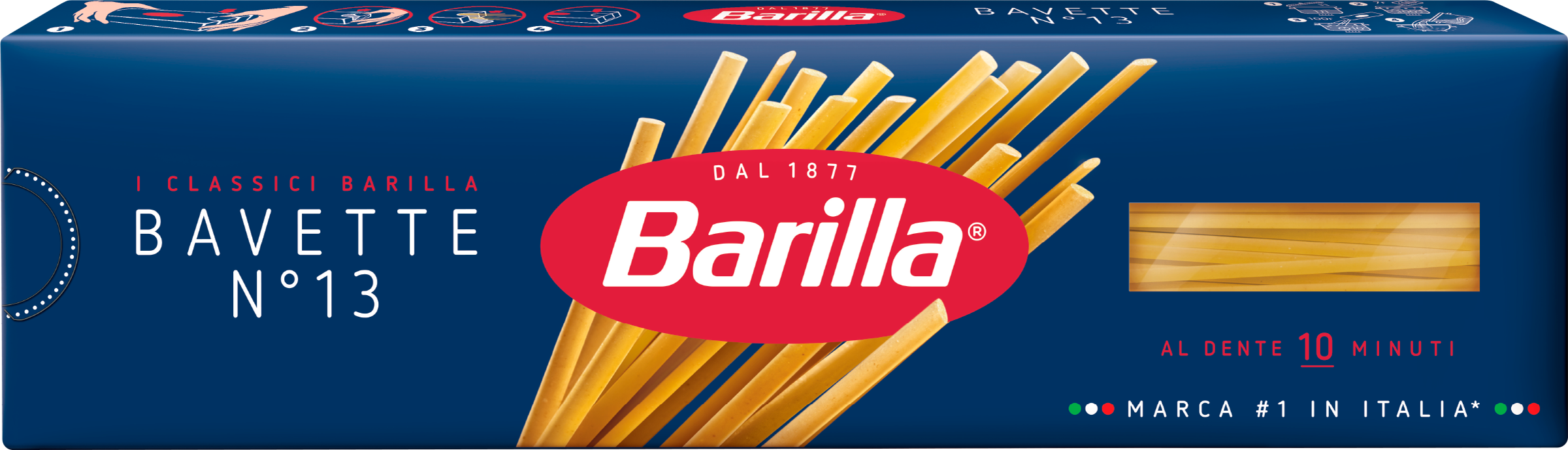 Изображение товара Макароны BARILLA Bavette n.13 из твердых сортов пшеницы группа А высший сорт, 450г