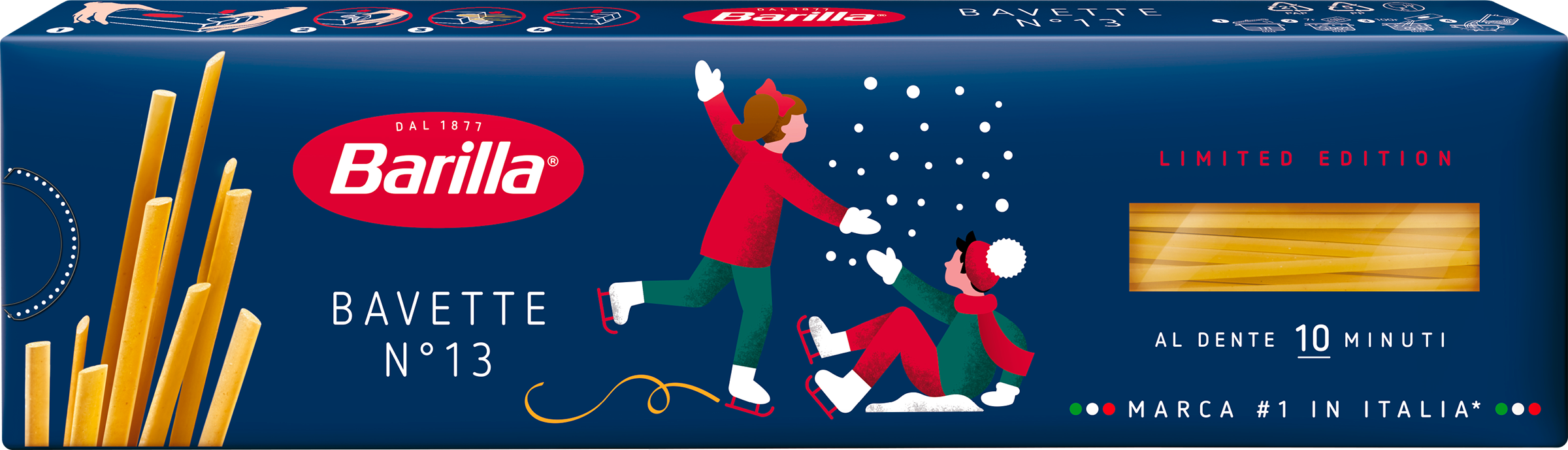 Изображение товара Макароны BARILLA Bavette n.13 из твердых сортов пшеницы, 450г