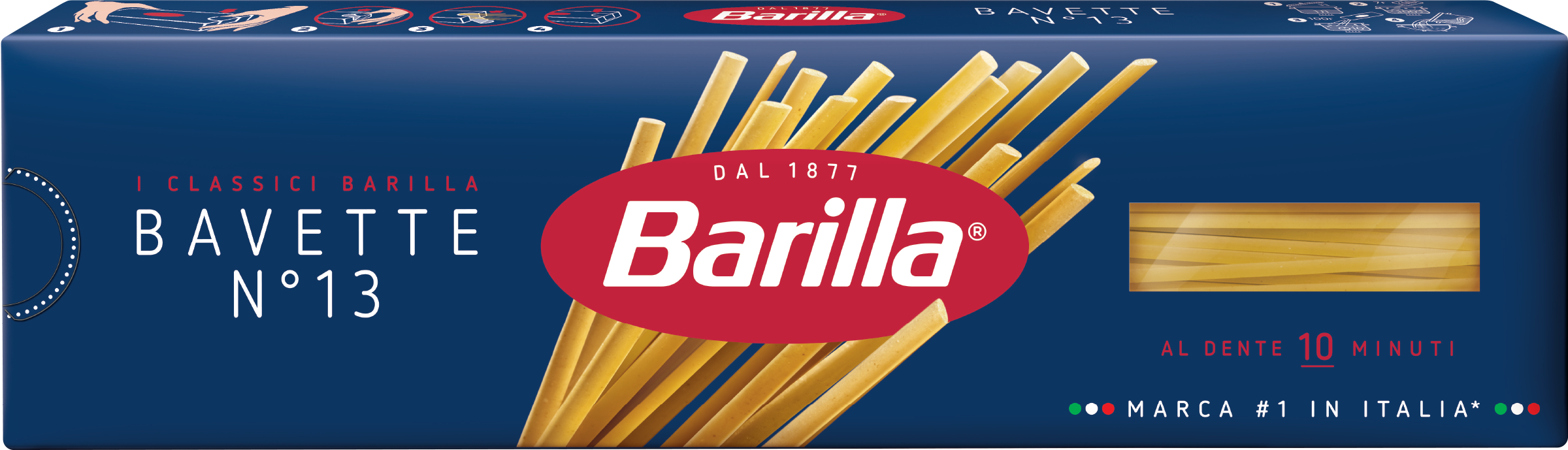 Изображение товара Макароны BARILLA Bavette n.13 из твердых сортов пшеницы, 450г