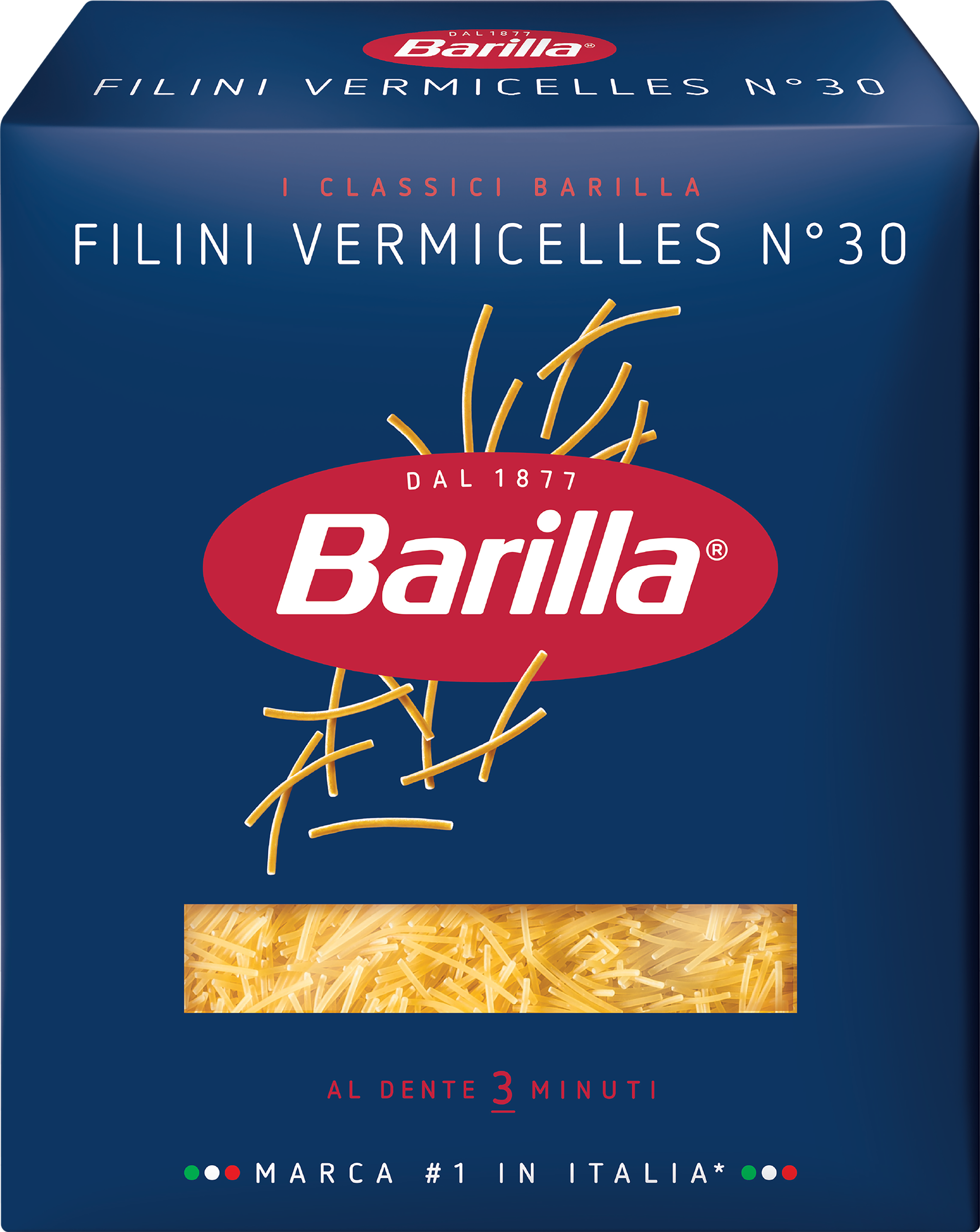 Изображение товара Макароны BARILLA Filini Vermicelles n.30 из твердых сортов пшеницы 450г